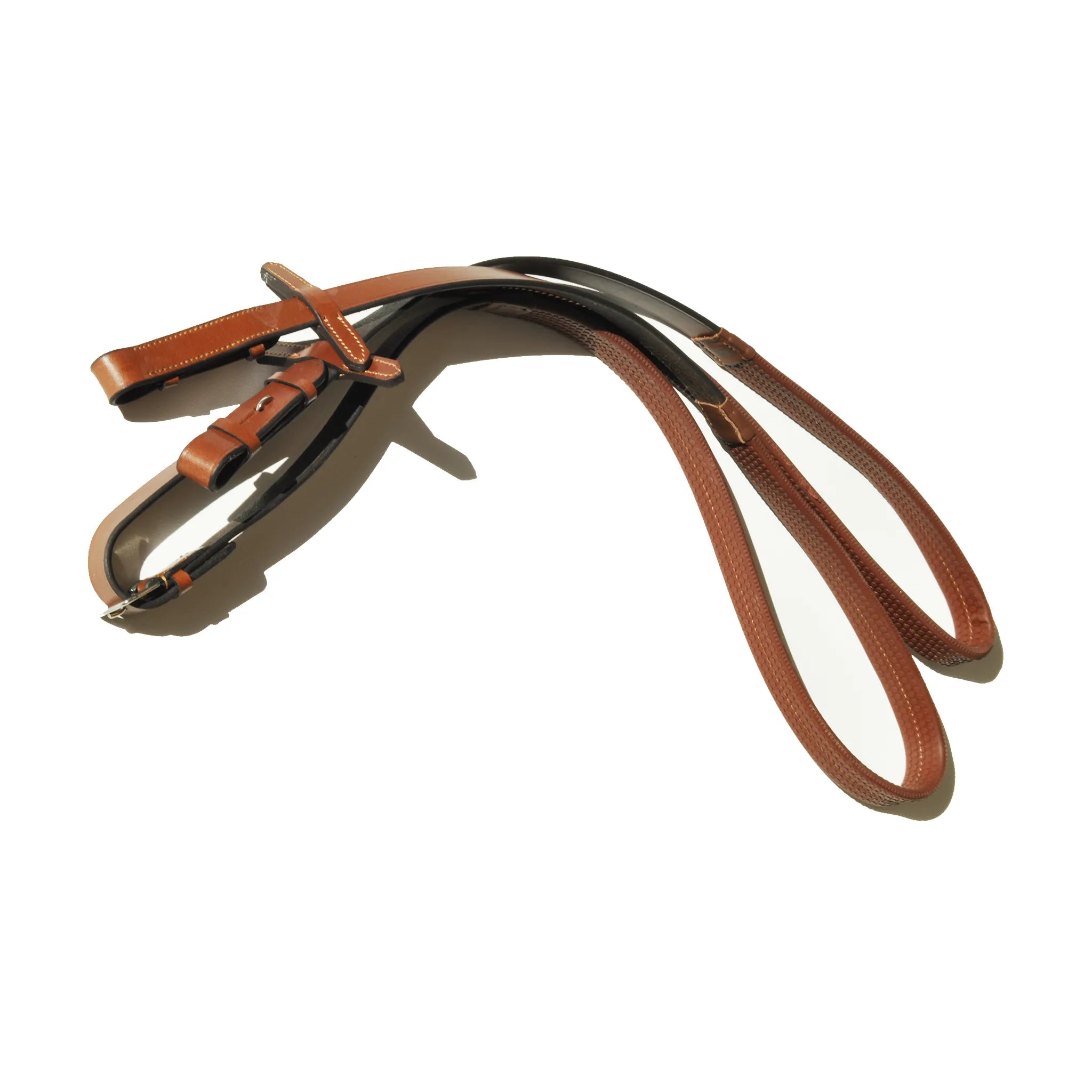 Hazelnut Rubber Reins with Large Studs