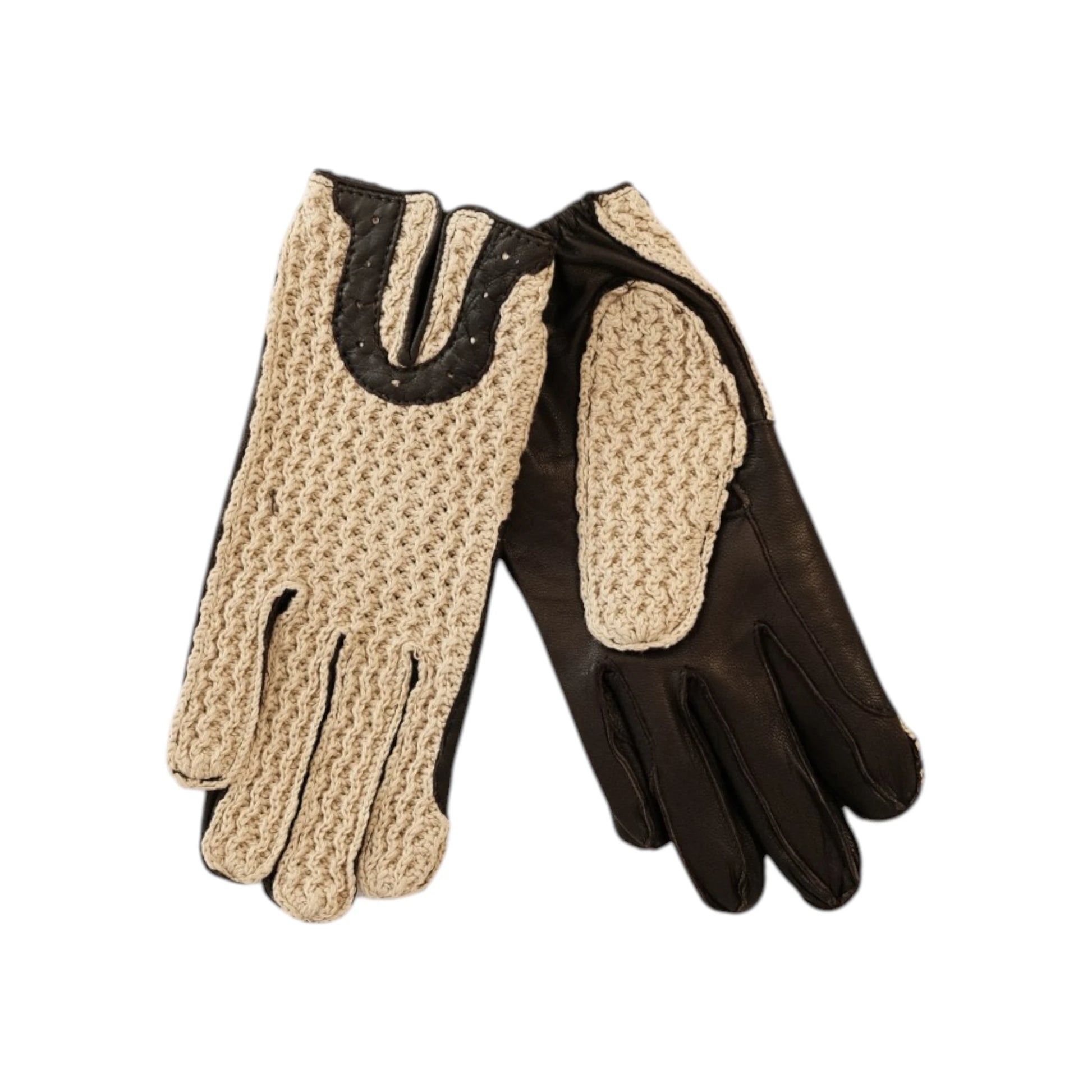 TdeT-Gants crochet et cuir