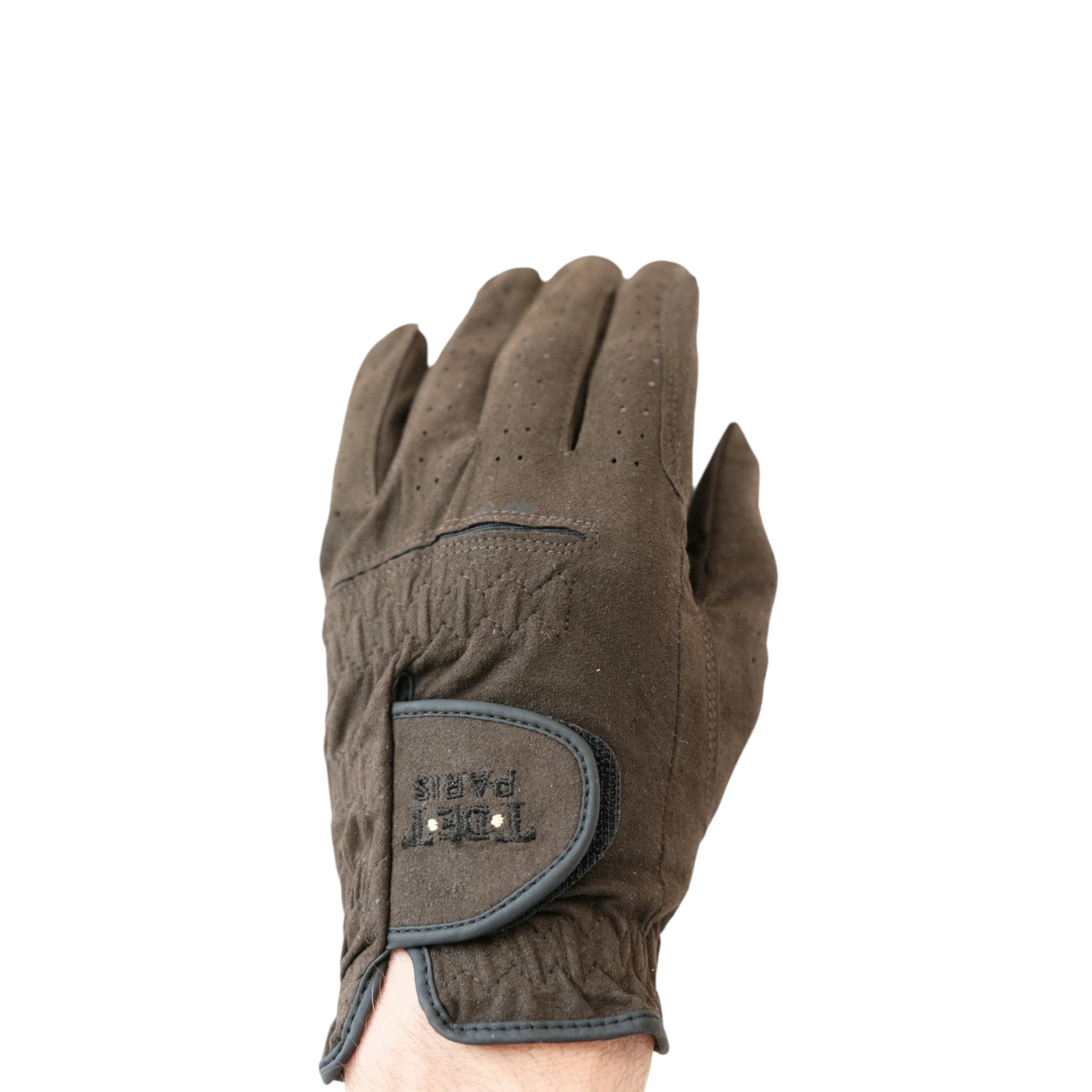TdeT-Gants equitation Perfection marron