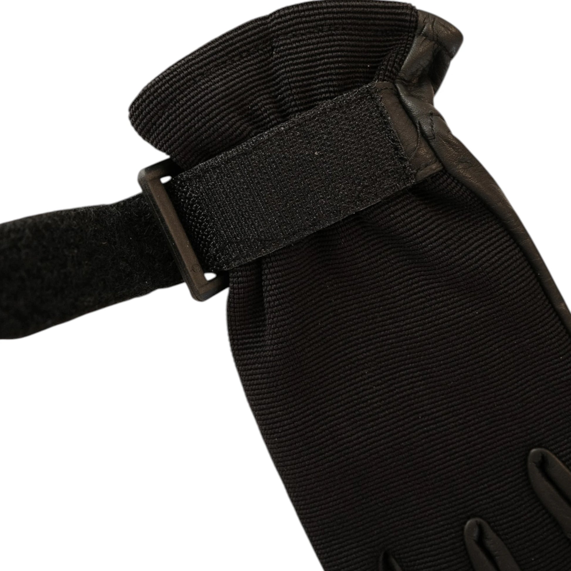 TdeT-Gants equitation cuir et maille noir