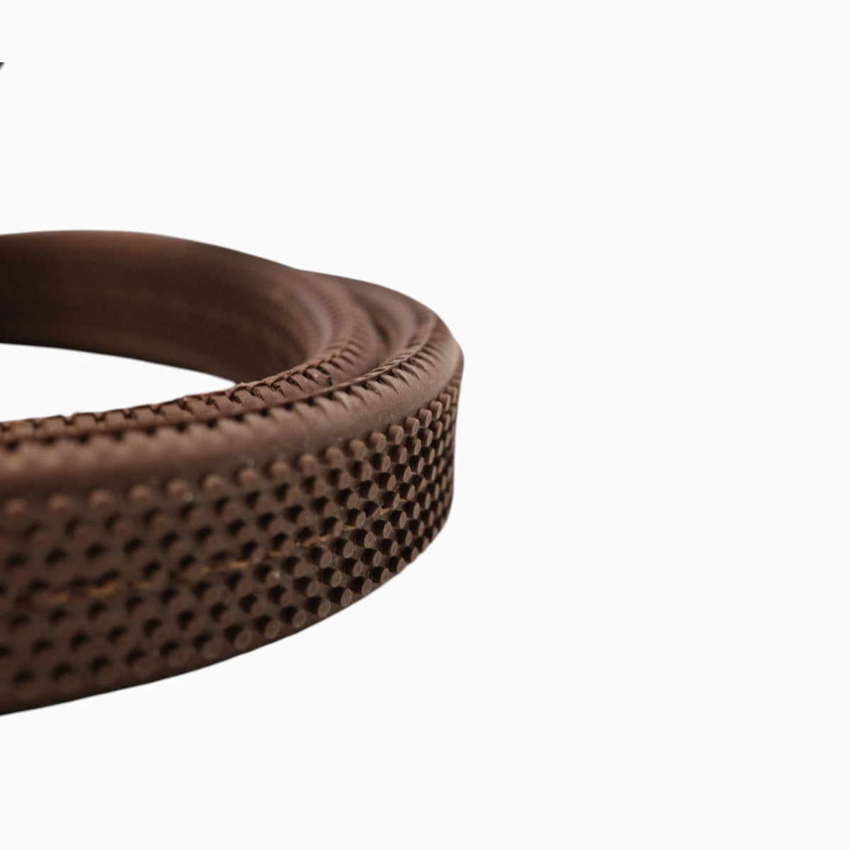 TdeT-Rubber reins with small pimples Tobacco