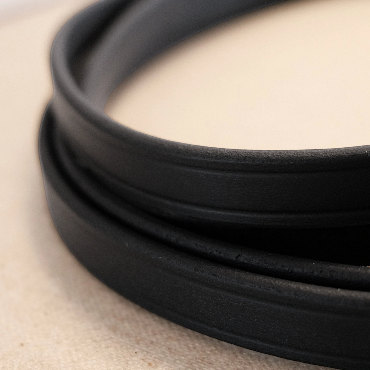 TdeT-Renes de bride lisses Noir