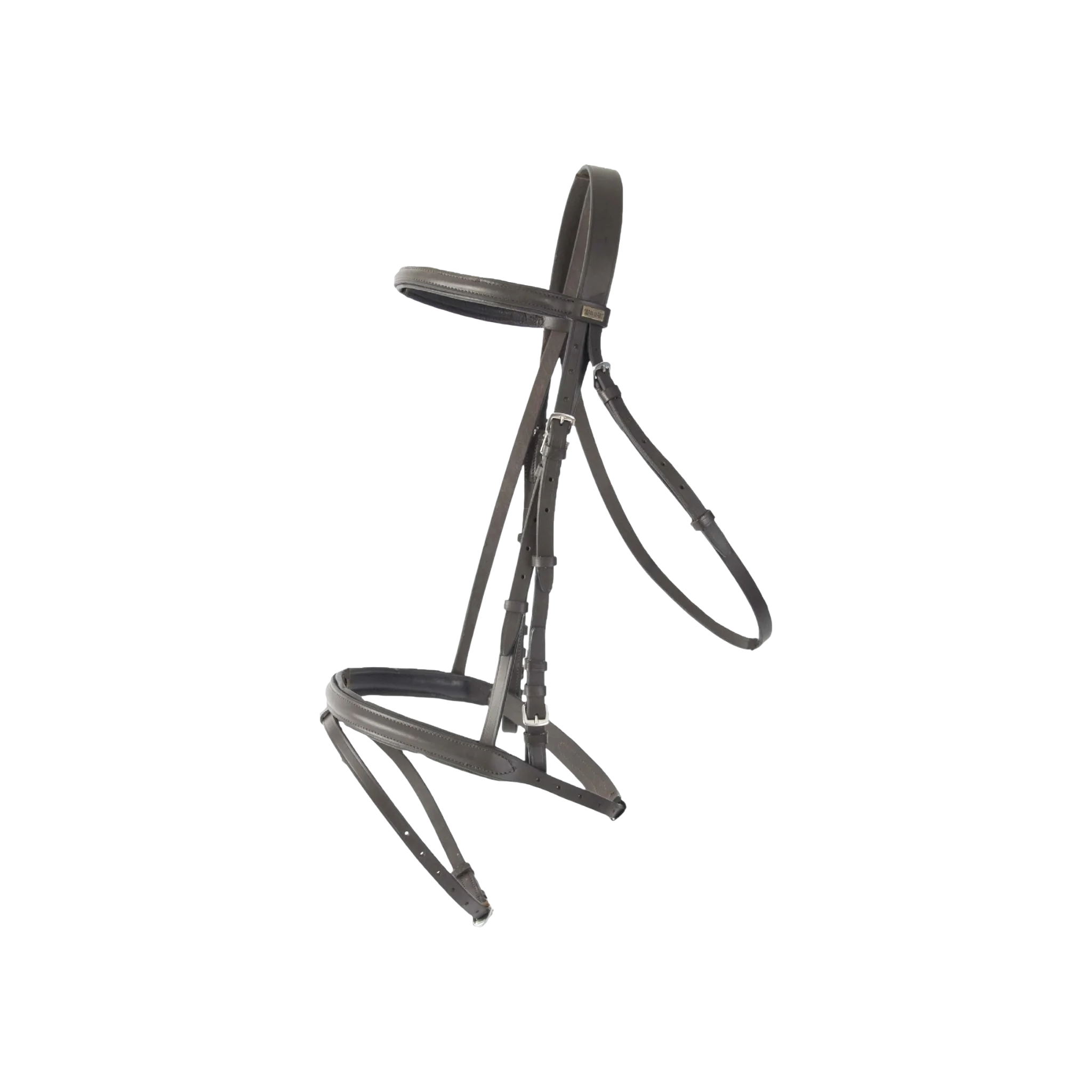 TdeT - Bridon classique Sisley combiné avec rênes havane foncé