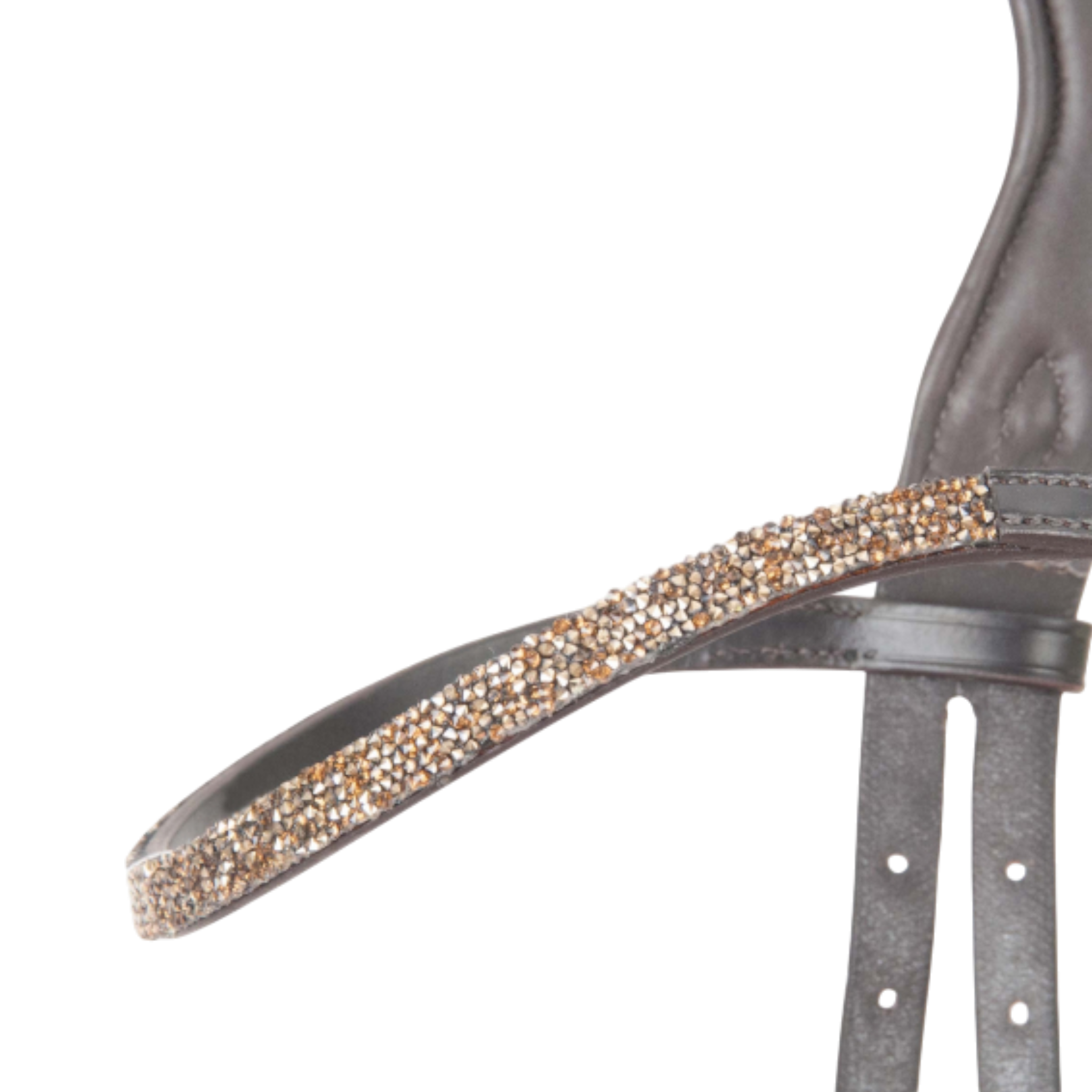 TdeT - Bridon anatomique Hopper avec rênes marron doré