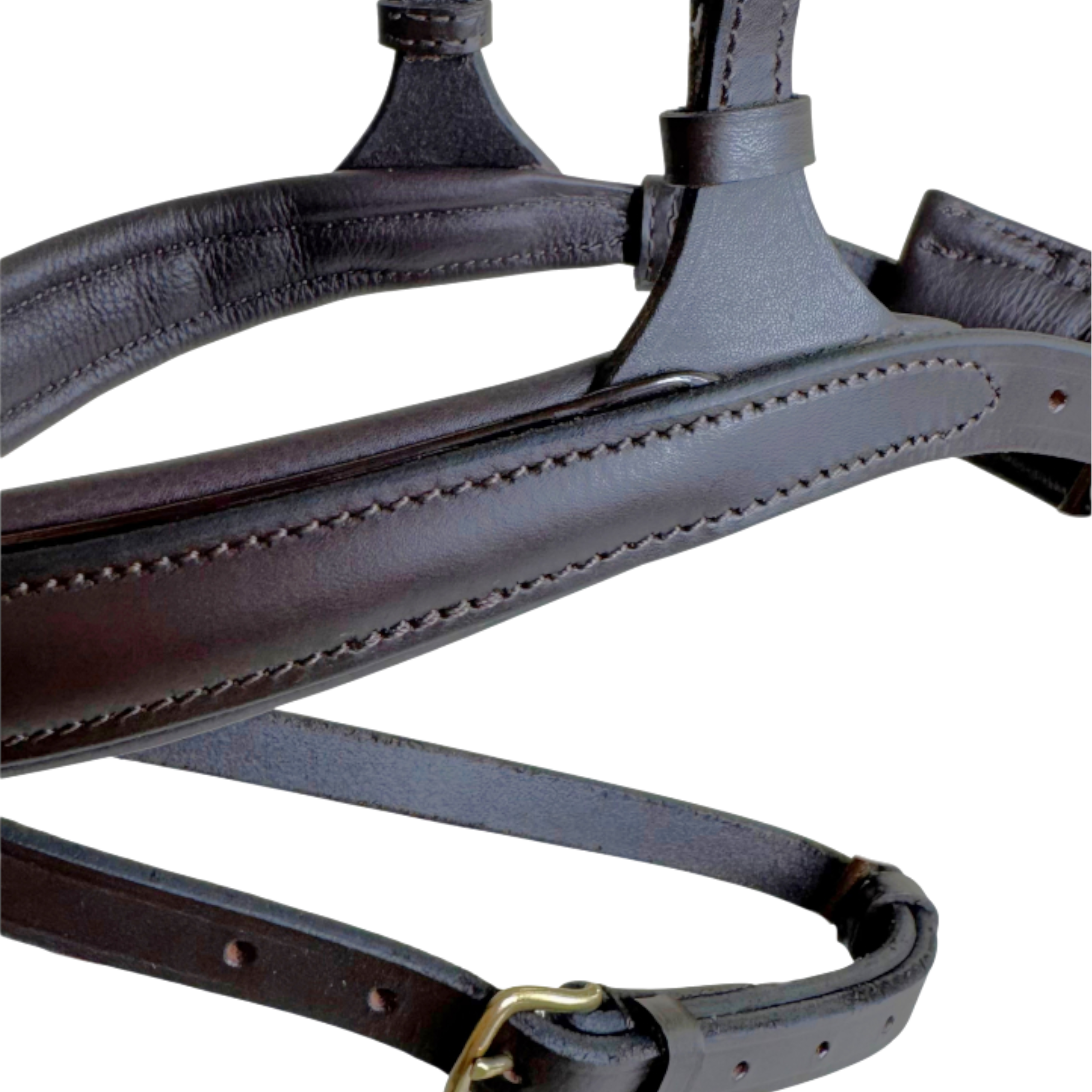 TdeT - Bridon anatomique Hopper avec rênes marron doré