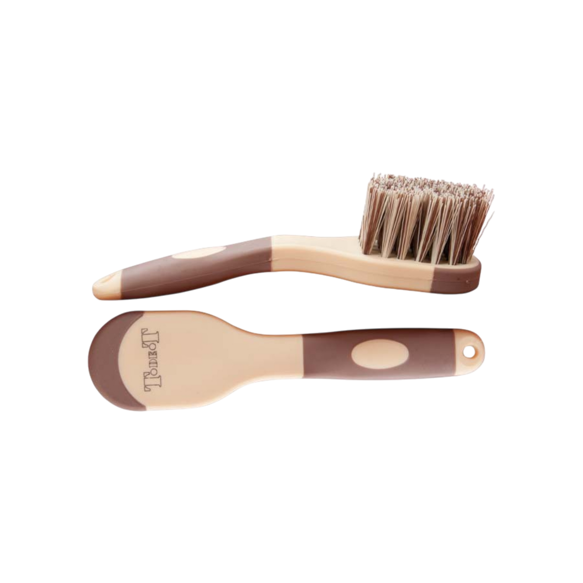 TdeT - Bicolour grooming bucket brush brown/beige