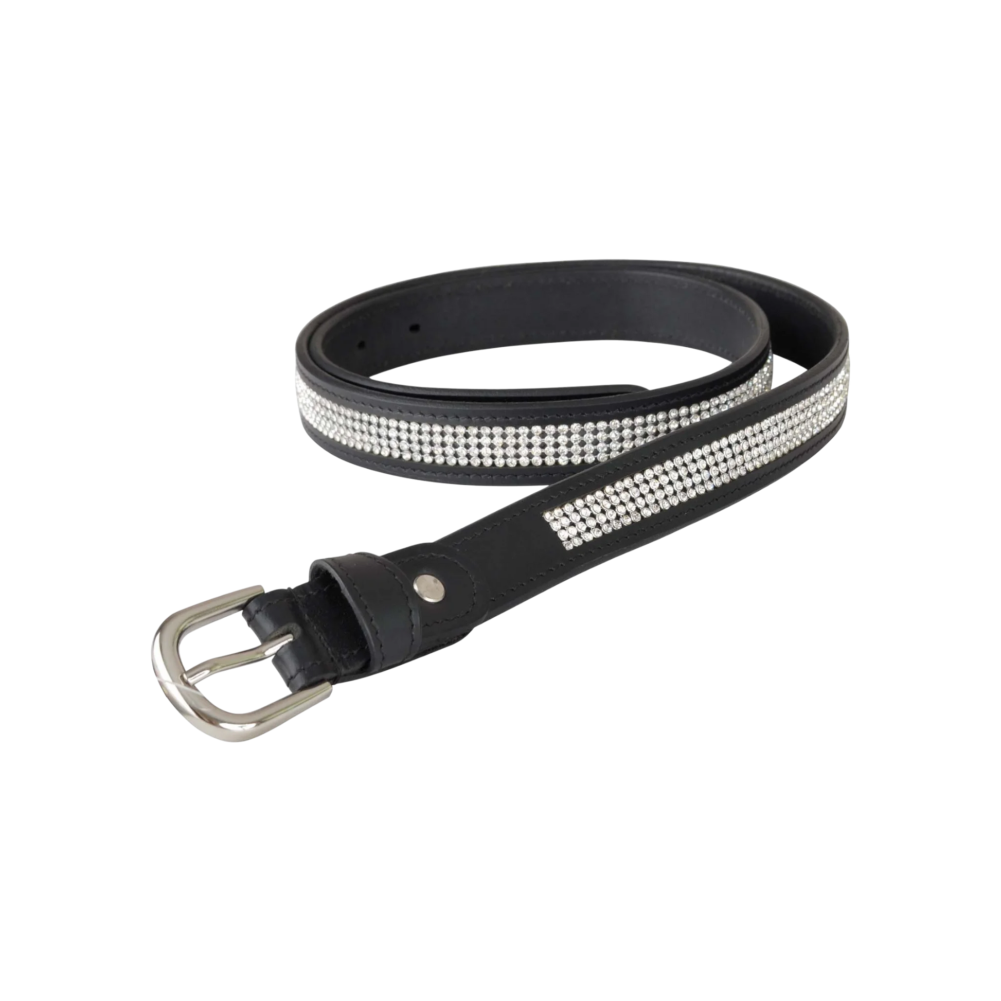 TdeT - Ceinture cuir Strass noir