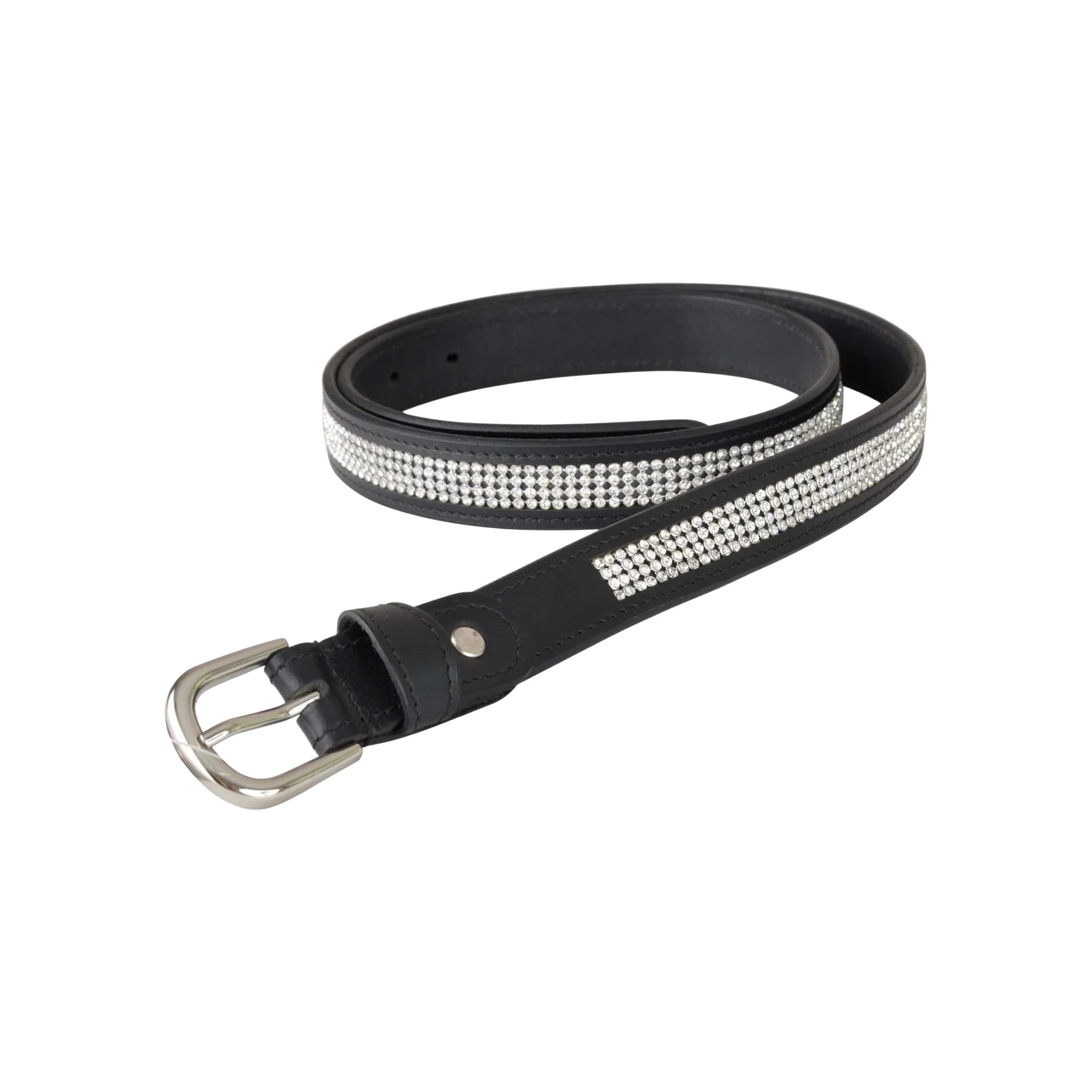 TdeT - Ceinture cuir Strass noir