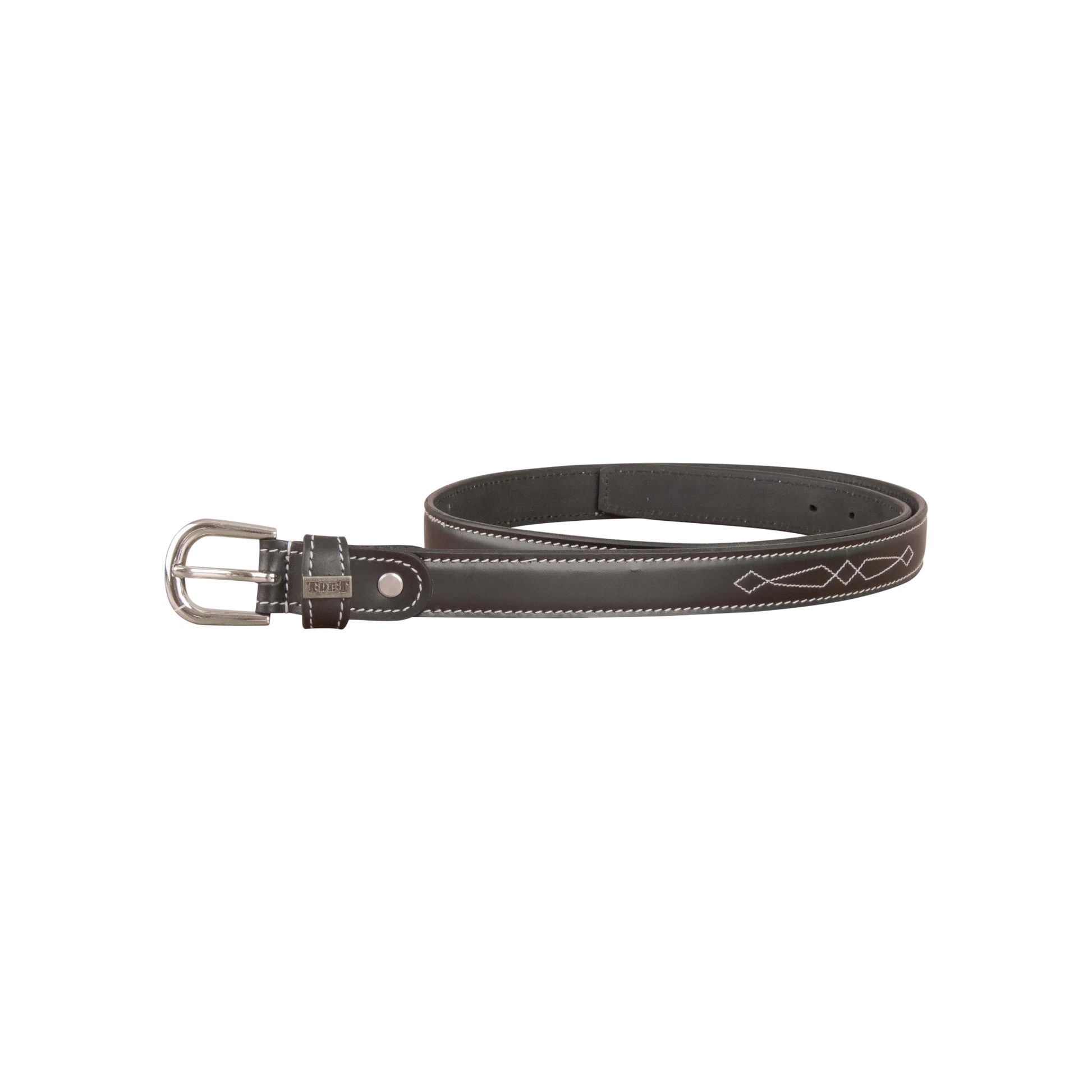 TdeT - Ceinture cuir Surpiqûres noir