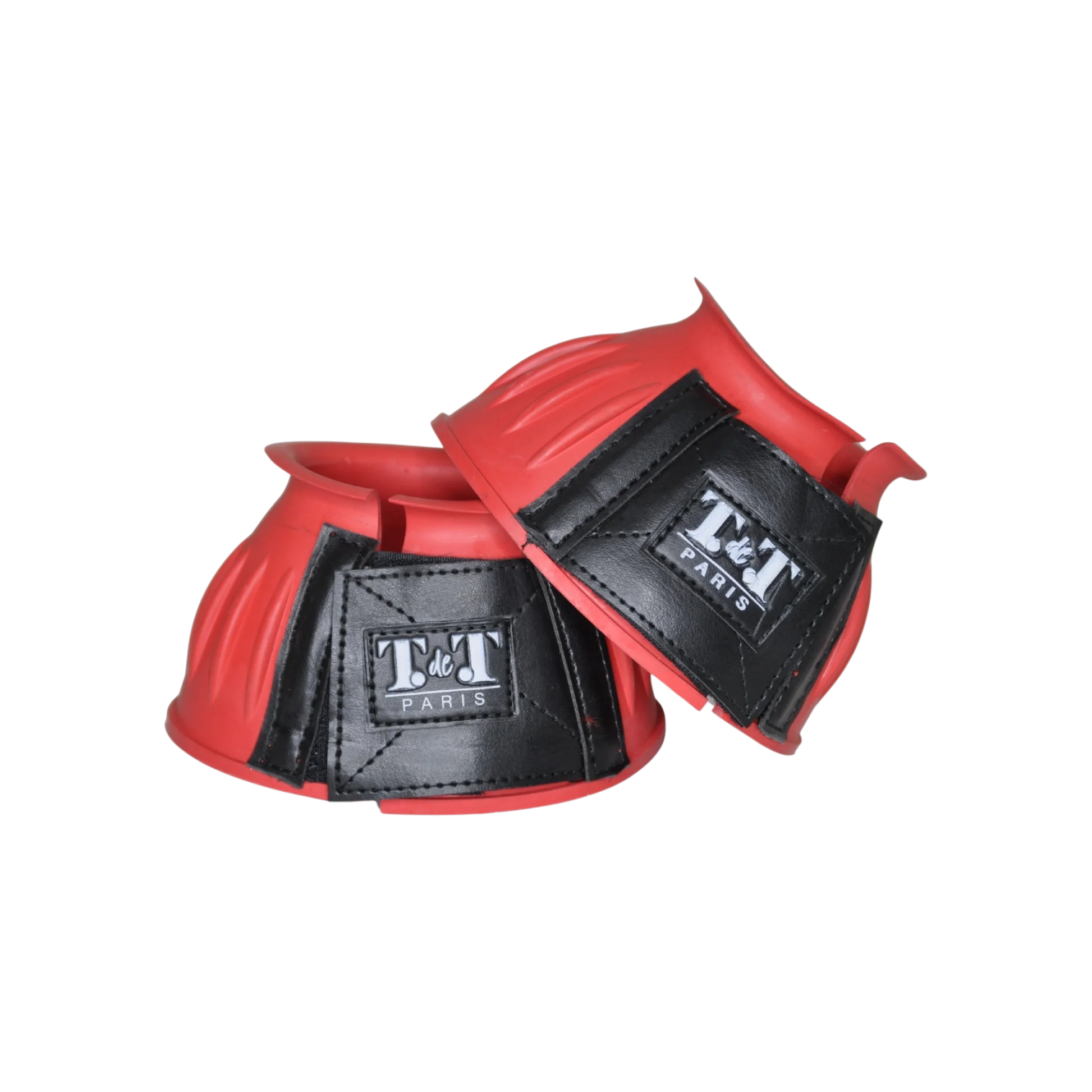 TdeT - Rubber bell boots with Velcro red