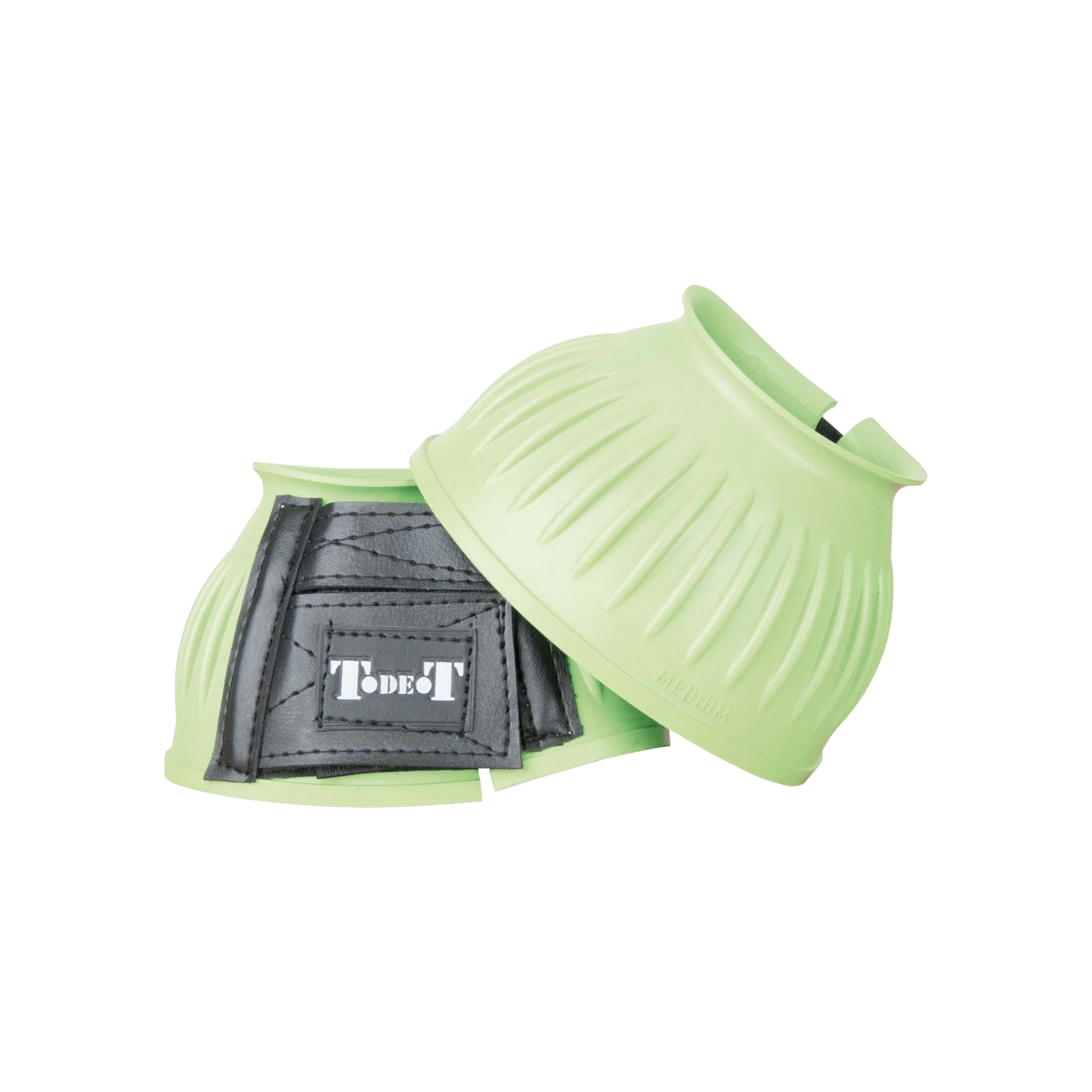 TdeT - Rubber bell boots with Velcro light green