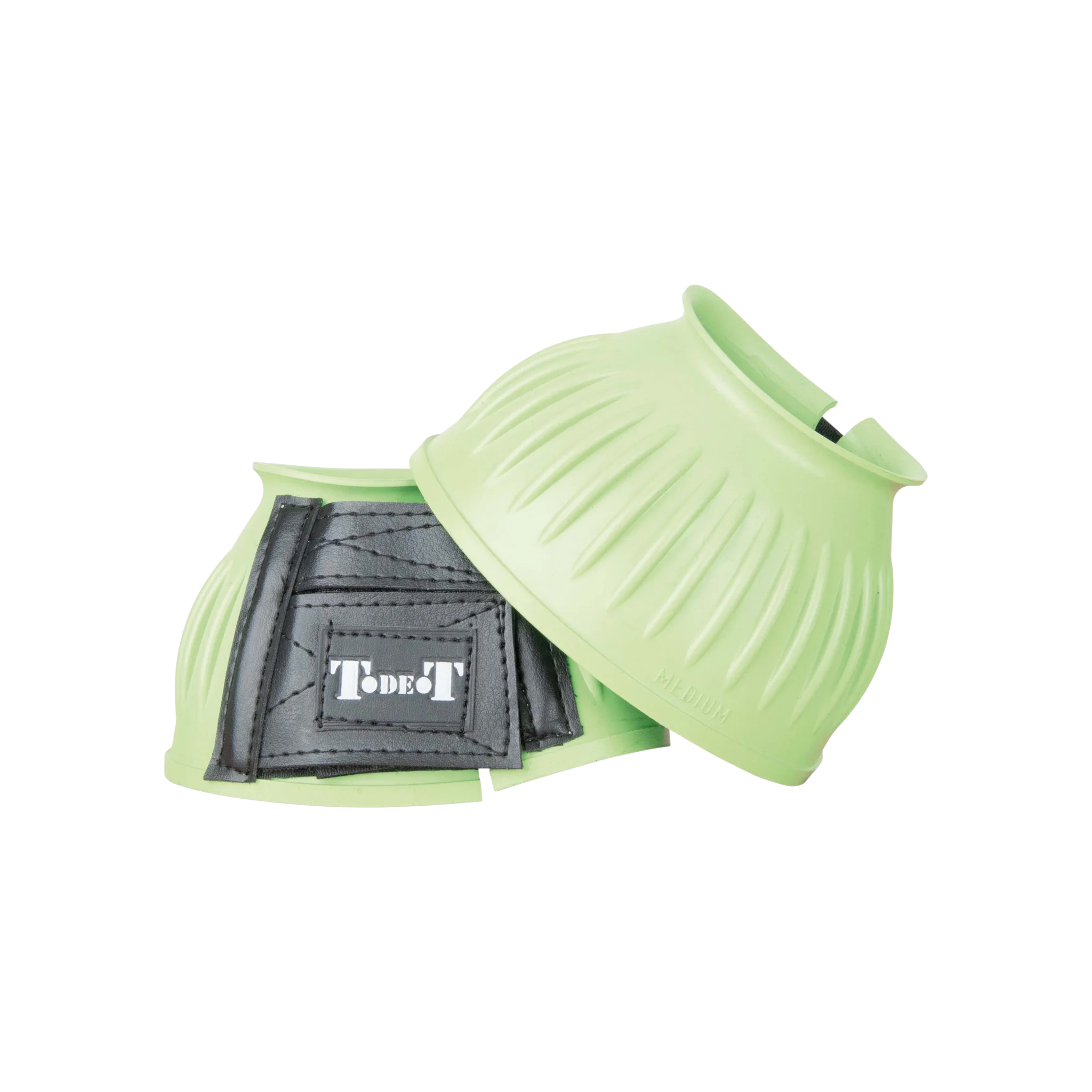 TdeT - Rubber bell boots with Velcro light green