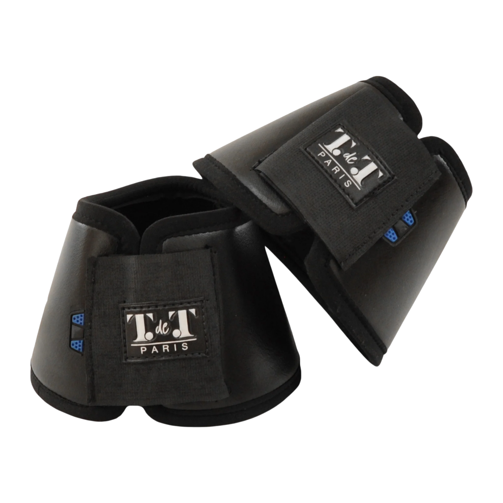 TdeT - Synthetic neoprene leather bell boots with Velcro black