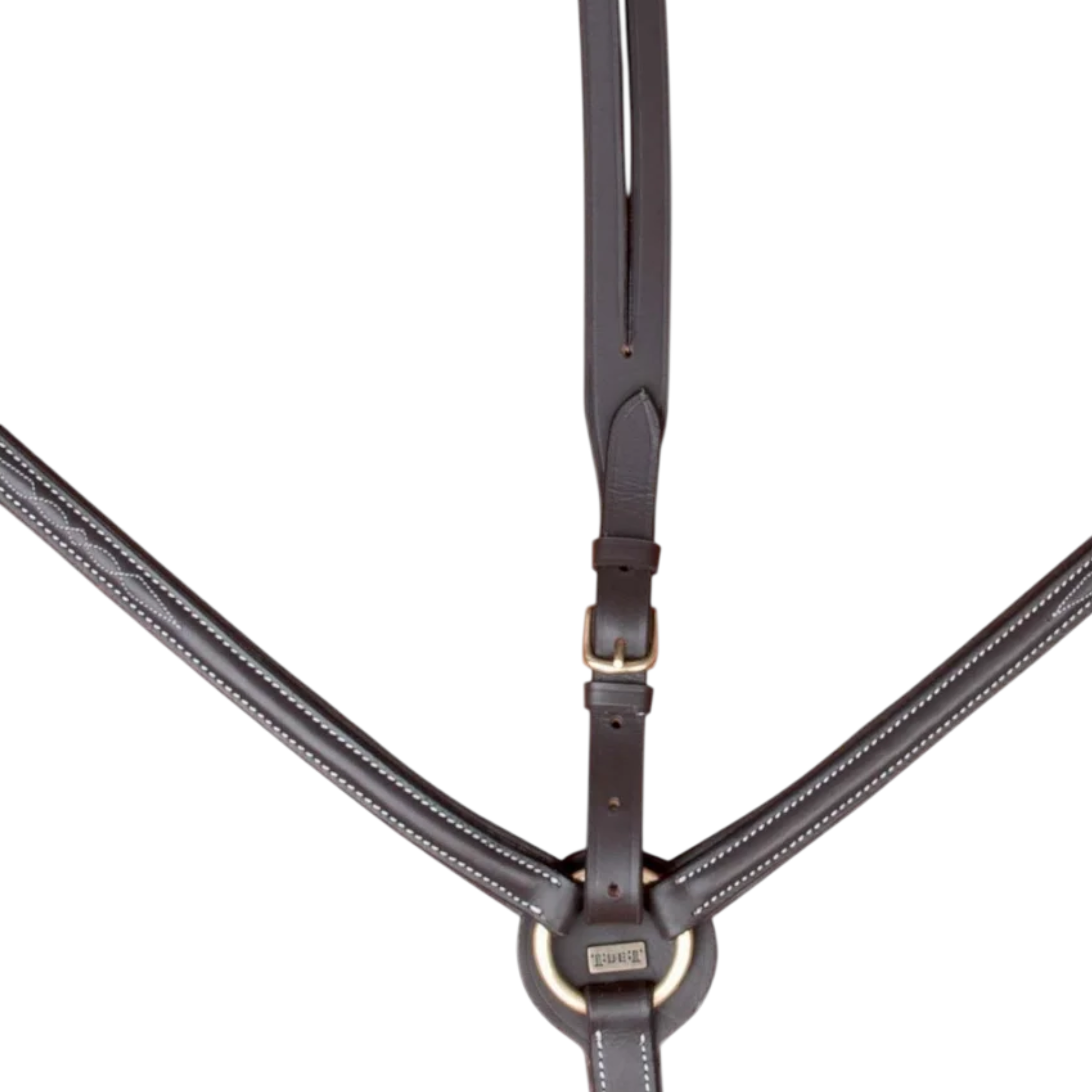 TdeT - Collier de chasse doublé surpiqué havane foncé