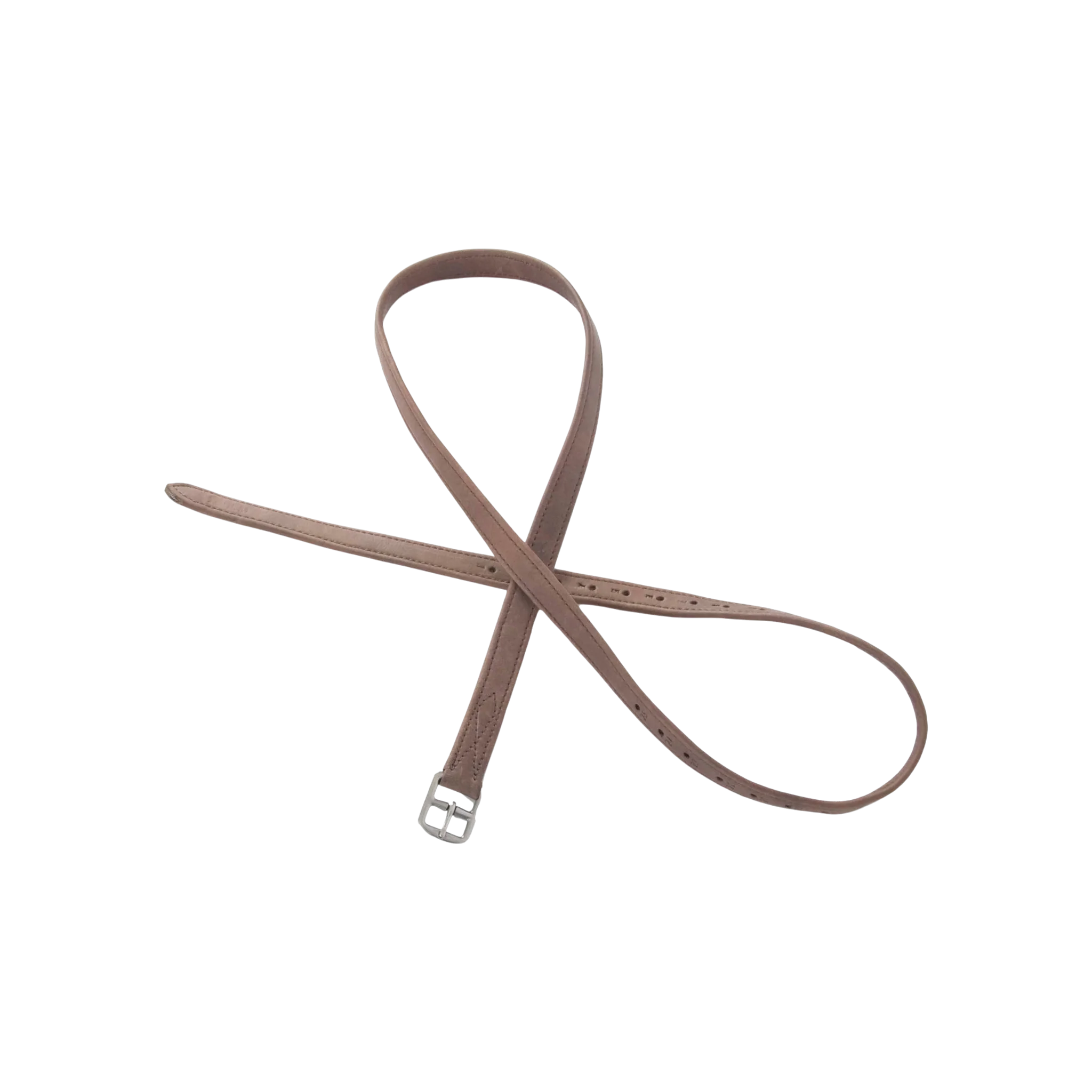 TdeT - Étrivières Luxe fines cuir havane foncé