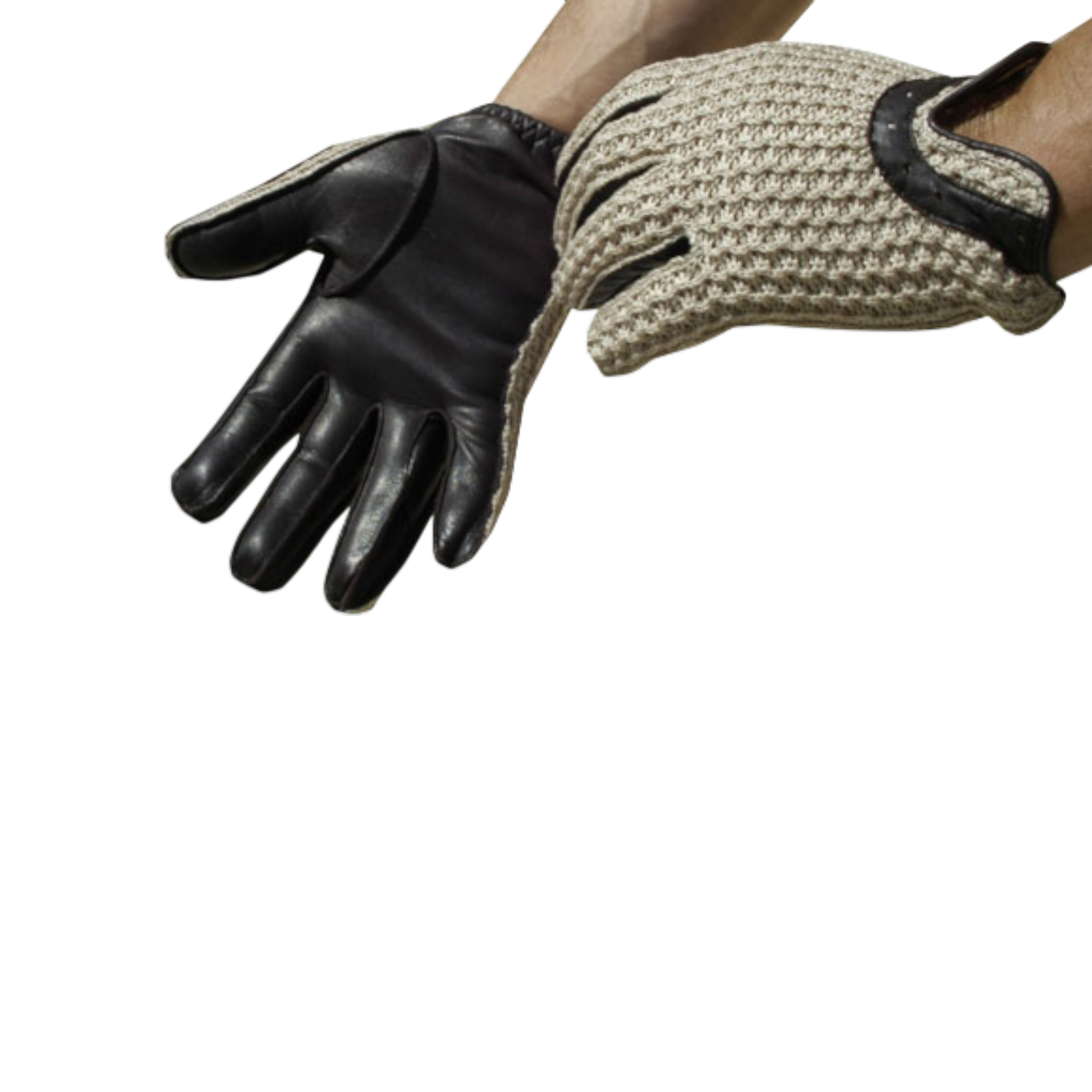 TdeT - Gants d'équitation cuir et crochet