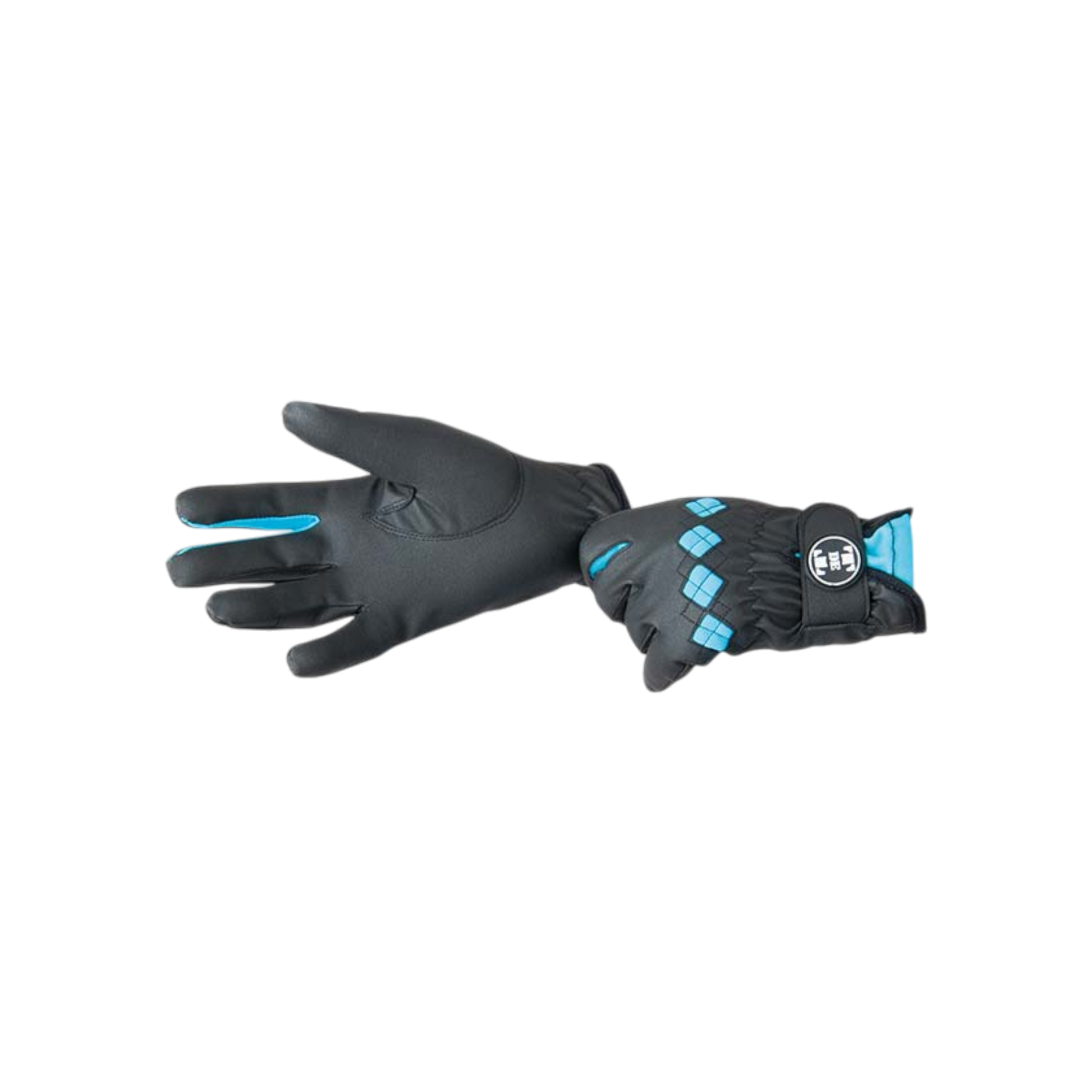 TdeT - Gants d'équitation Précision noir turquoise