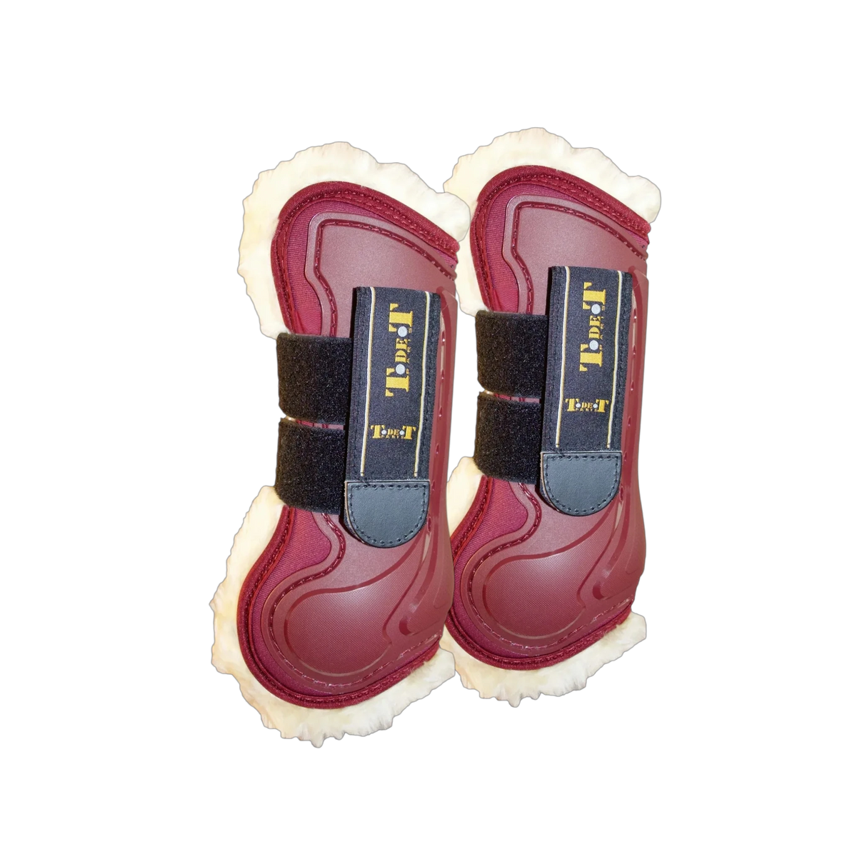 TdeT - Guêtres Design mouton bordeaux