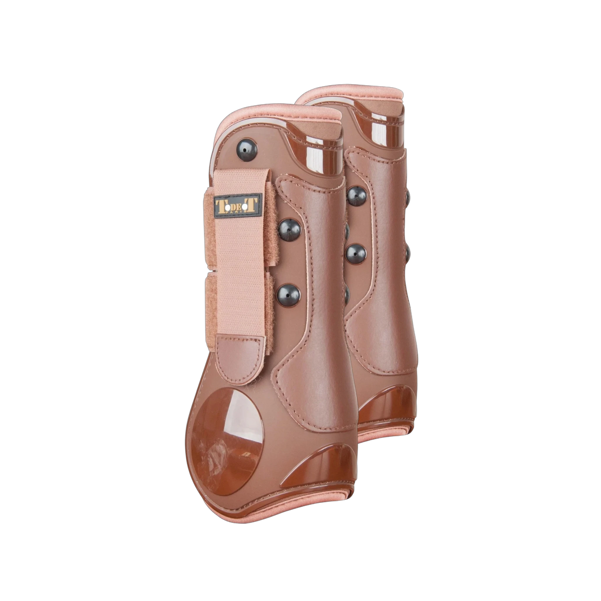 TdeT - Guêtres coque et cuir marron