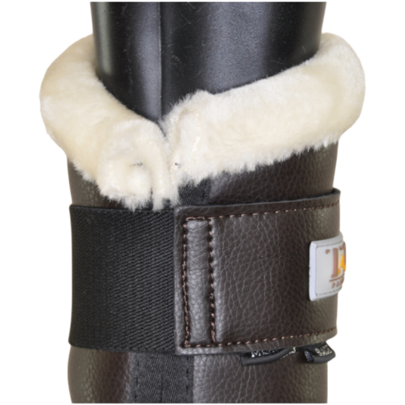 TdeT - Dressage neoprene sheepskin front boots black/brown