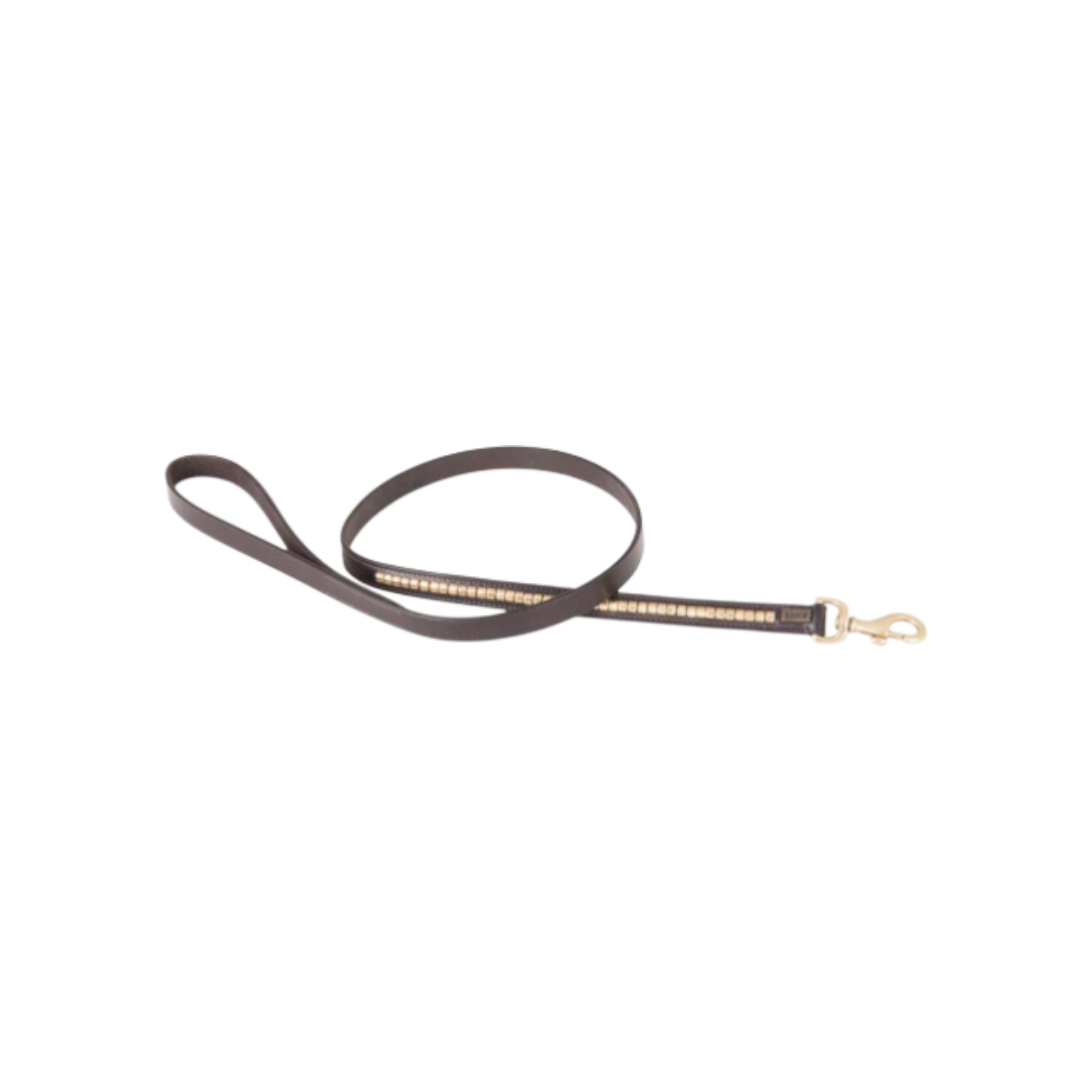 TdeT - Laisse pour chien Clincher havane foncé/ jaune