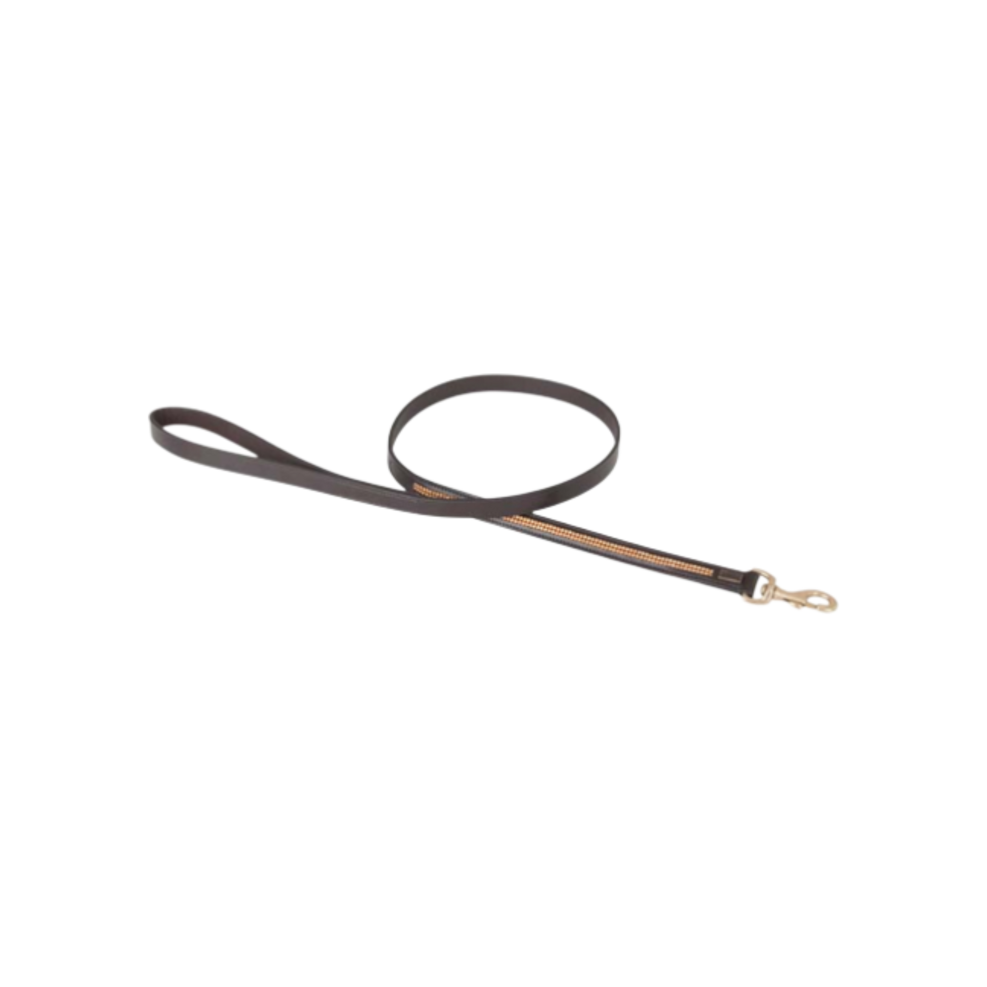 TdeT - Laisse pour chien Strass havane foncé/ jaune