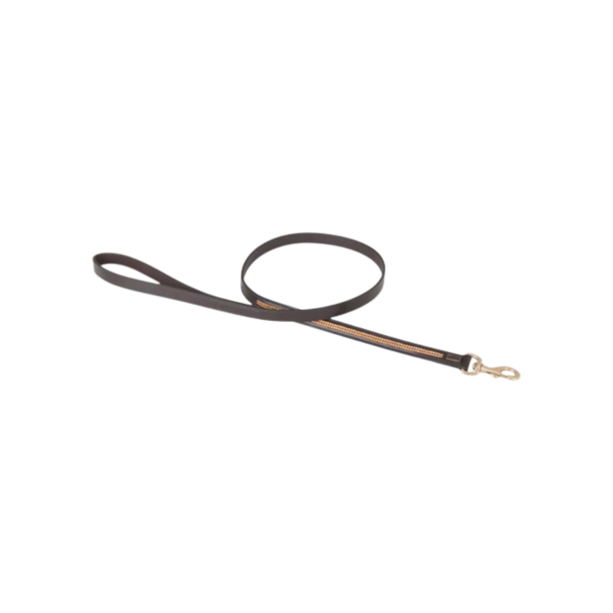 TdeT - Laisse pour chien Strass havane foncé/ jaune