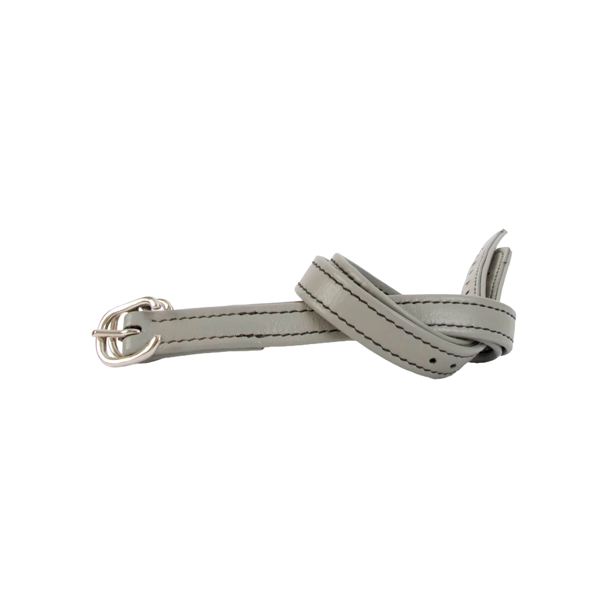TdeT - Soft leather spur straps grey
