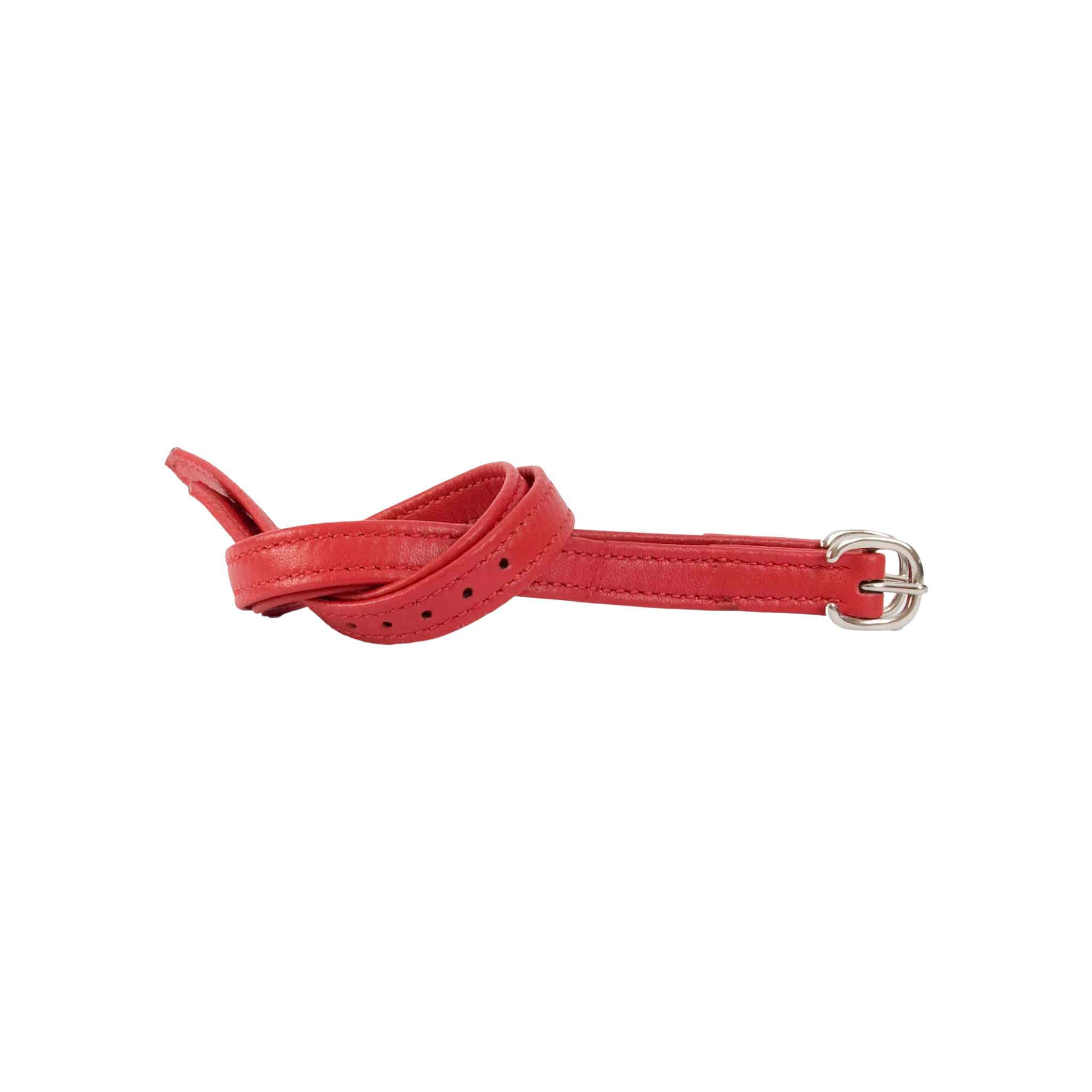 TdeT - Soft leather spur straps red