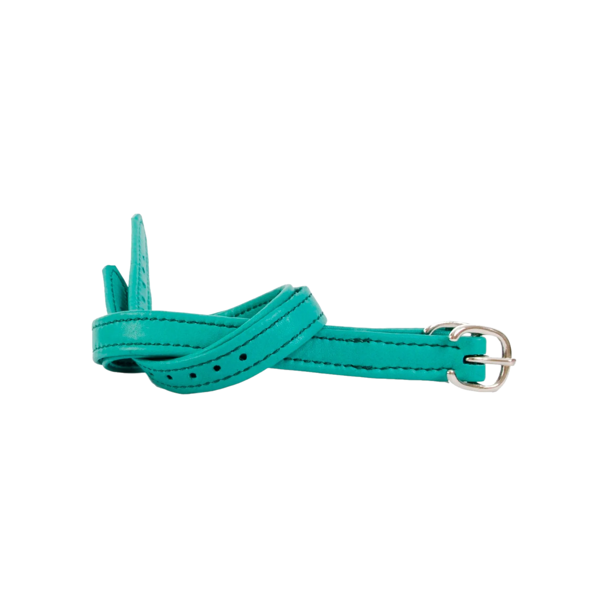 TdeT - Soft leather spur straps green
