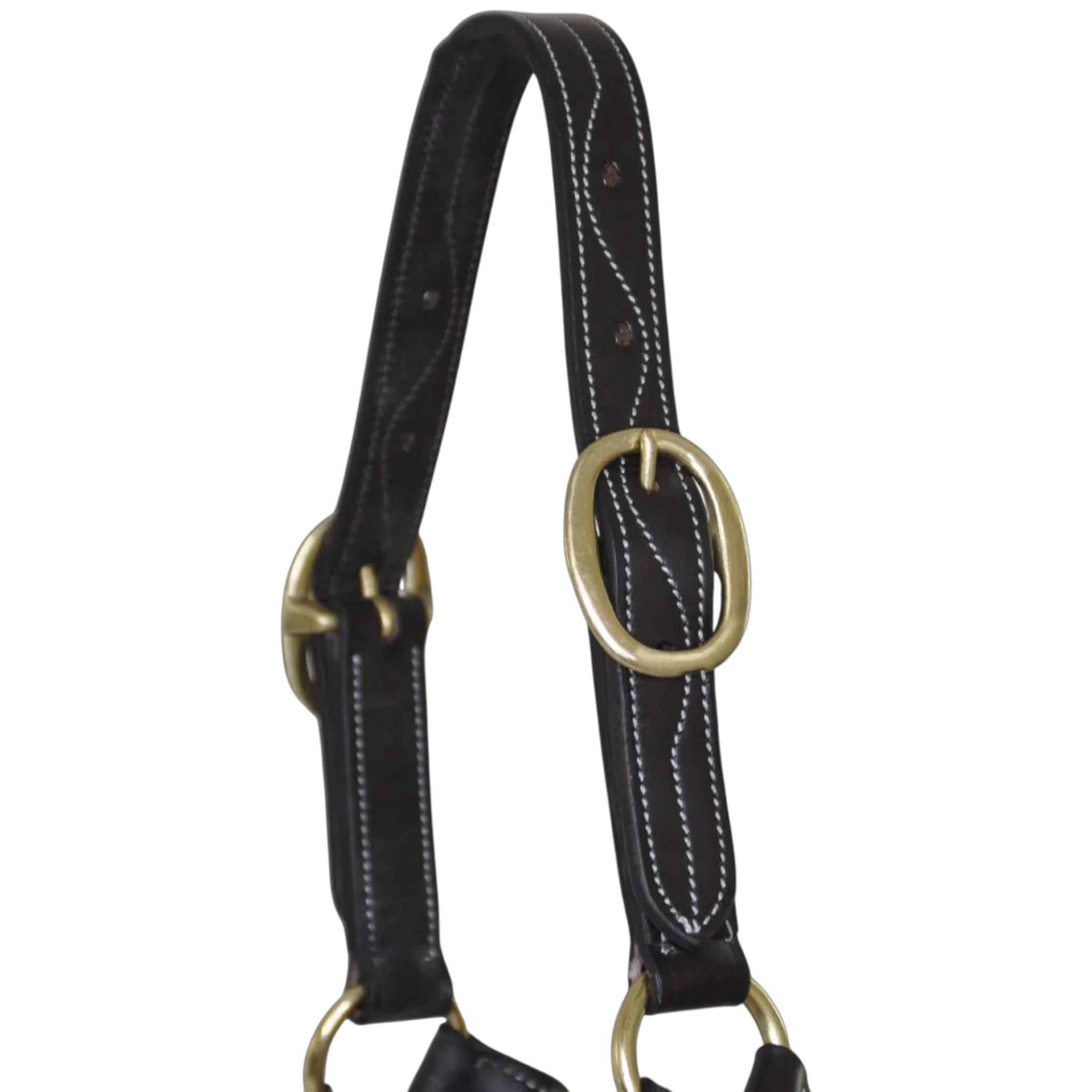TdeT - Licol cuir triple stitched noir