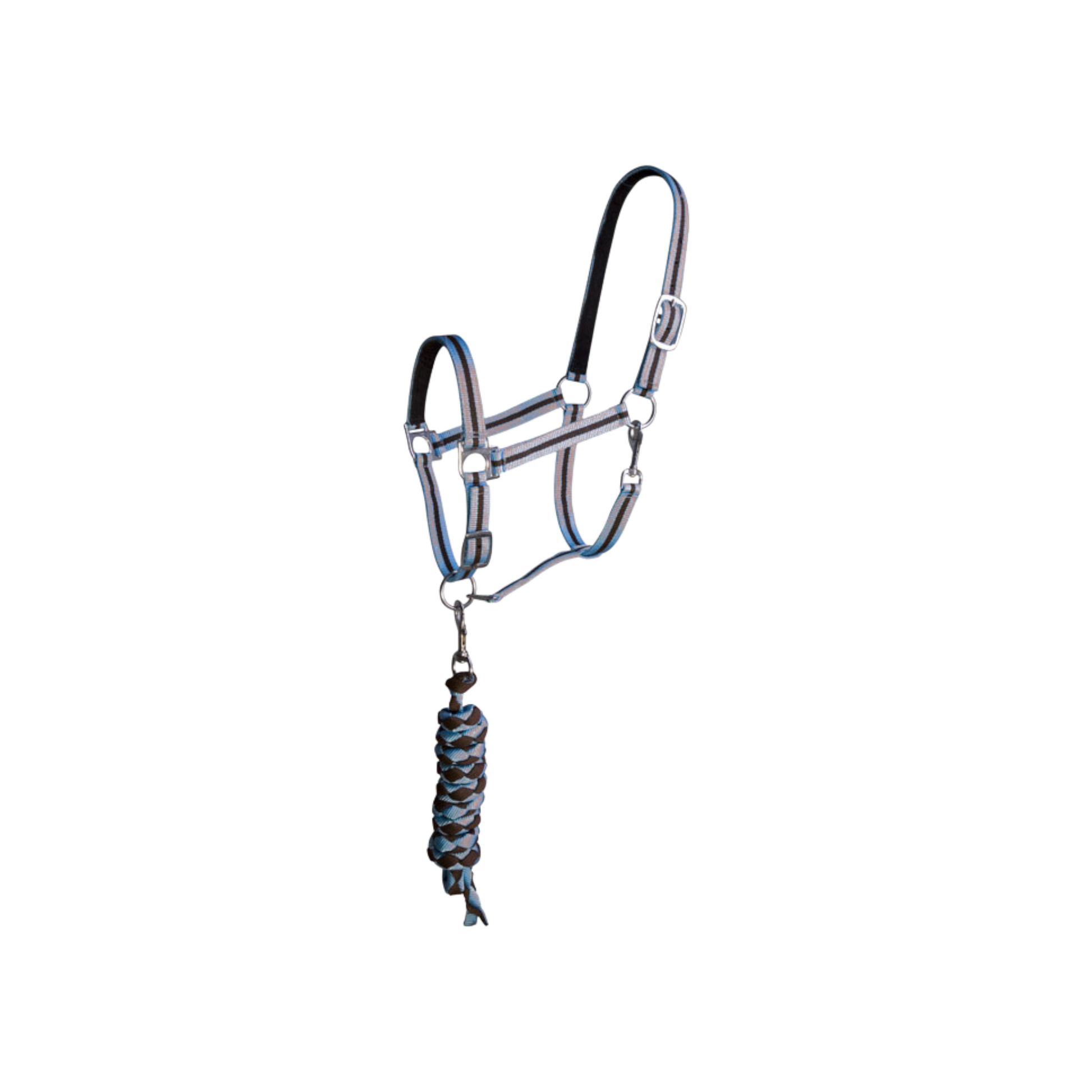 TdeT - Synthetic suede-lined halter with American lead rope grey/black