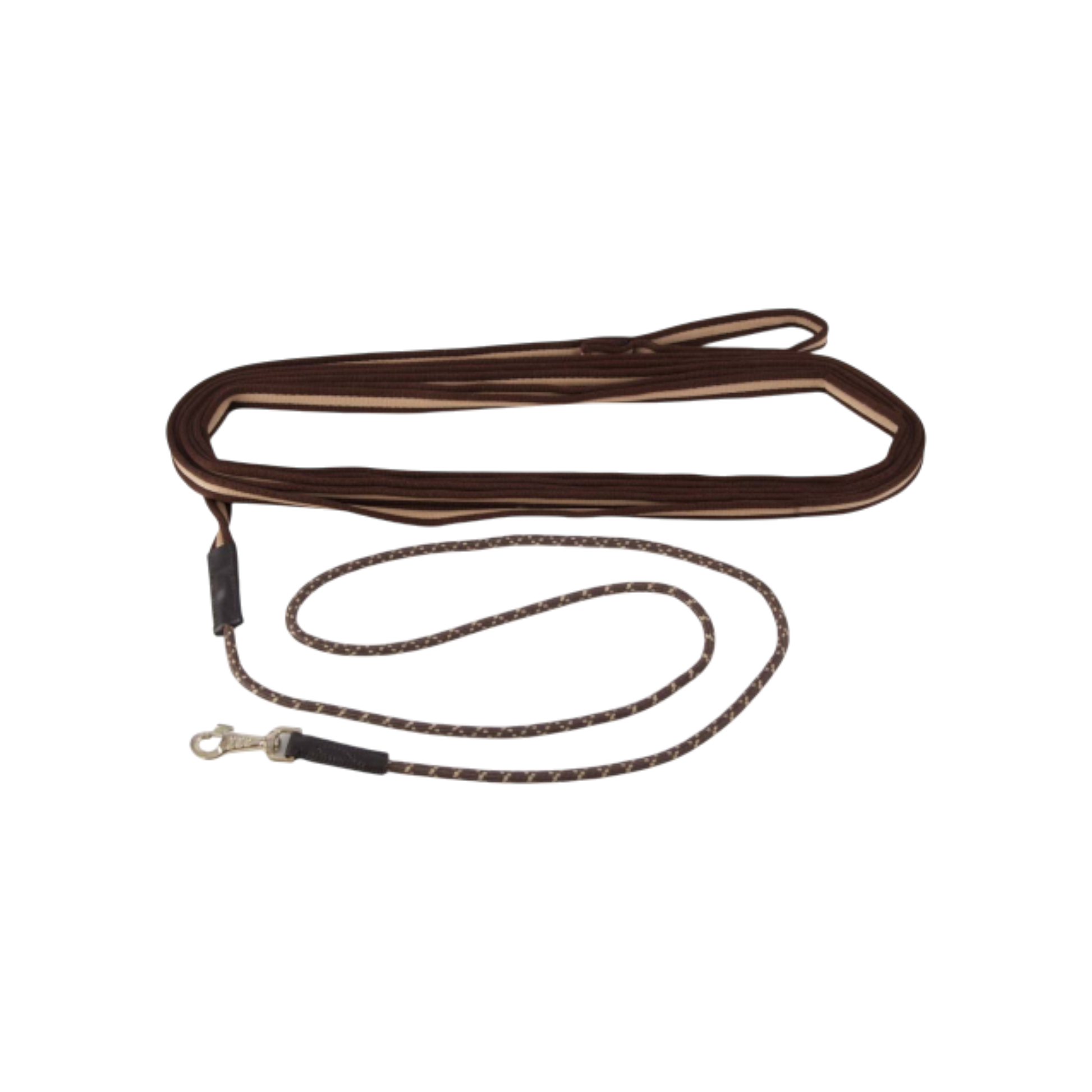 TdeT - Longe à tourner corde et sangle beige/ marron