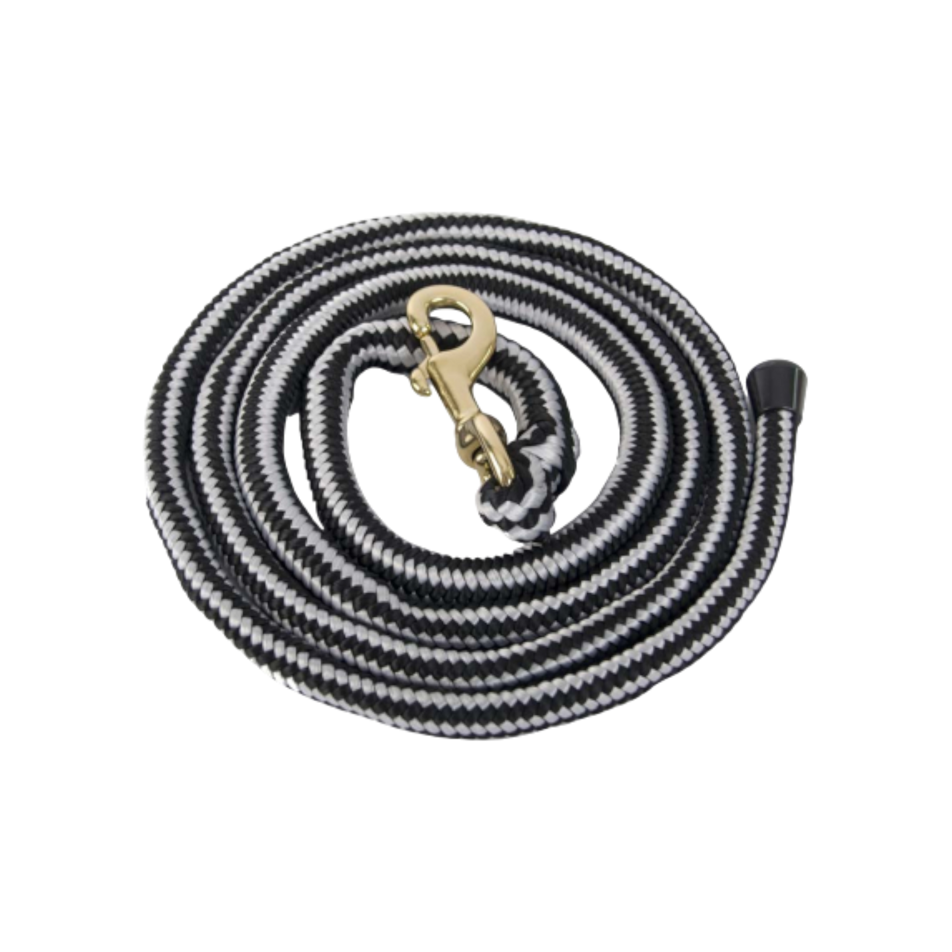 TdeT - Elastic round lead rope black/grey