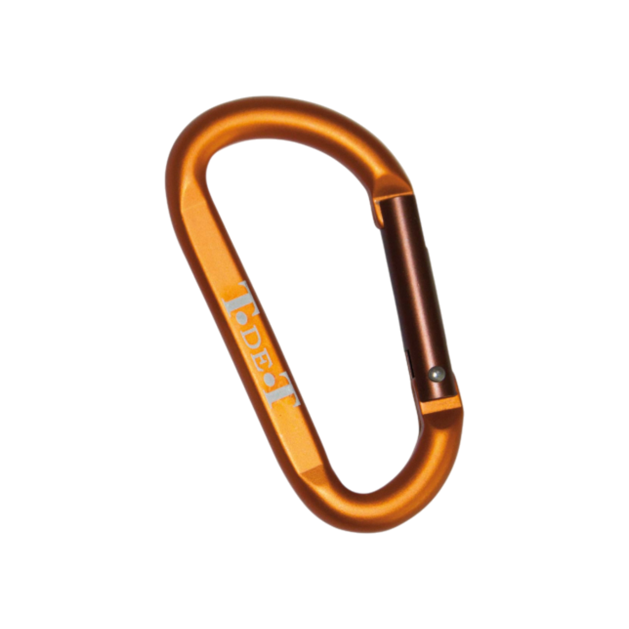 TdeT - Mousqueton pompier aluminium marron orange