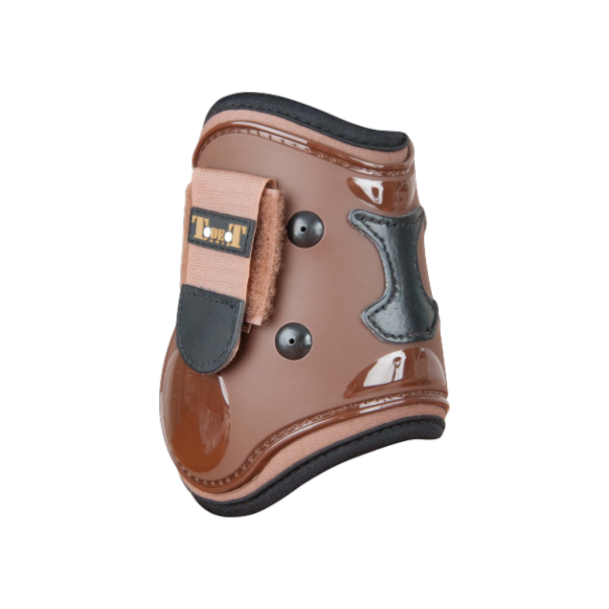 TdeT - Protège-boulets coque et cuir marron/ noir