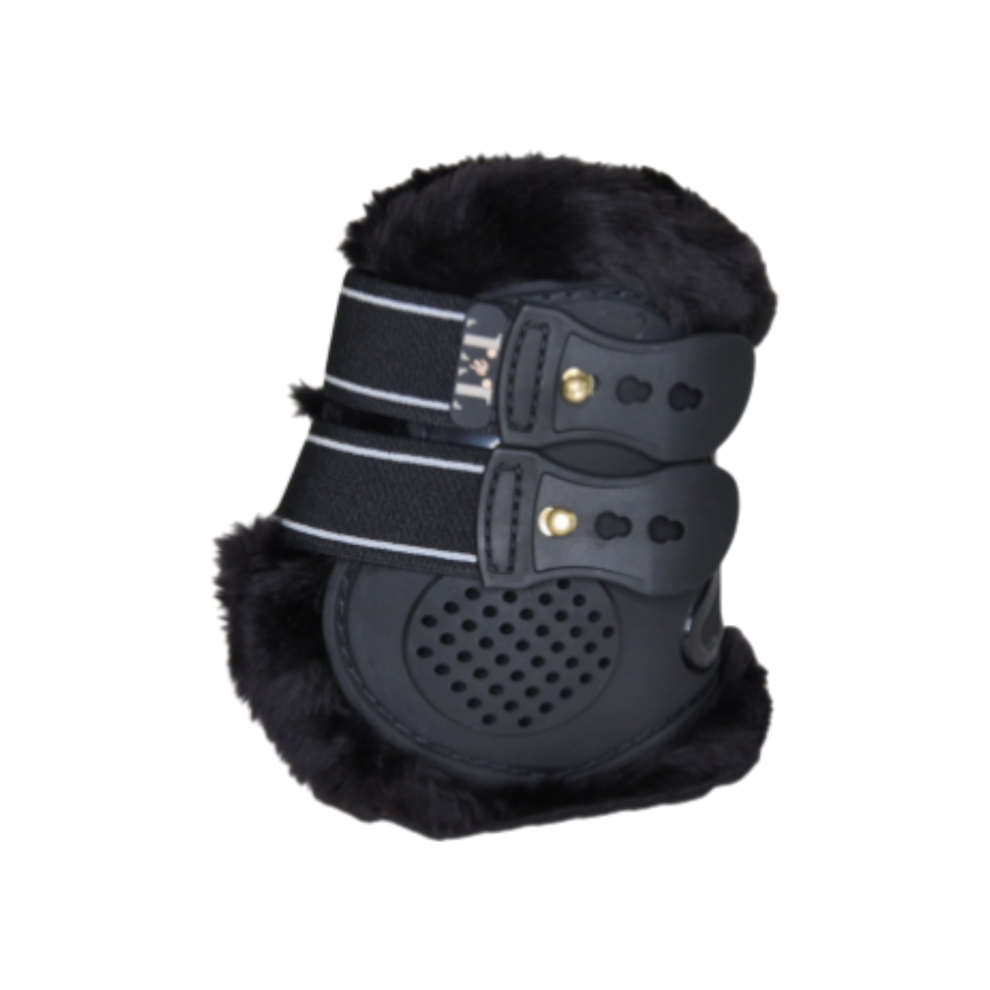 TdeT - Proteck Compet sheepskin fetlock boots black/black