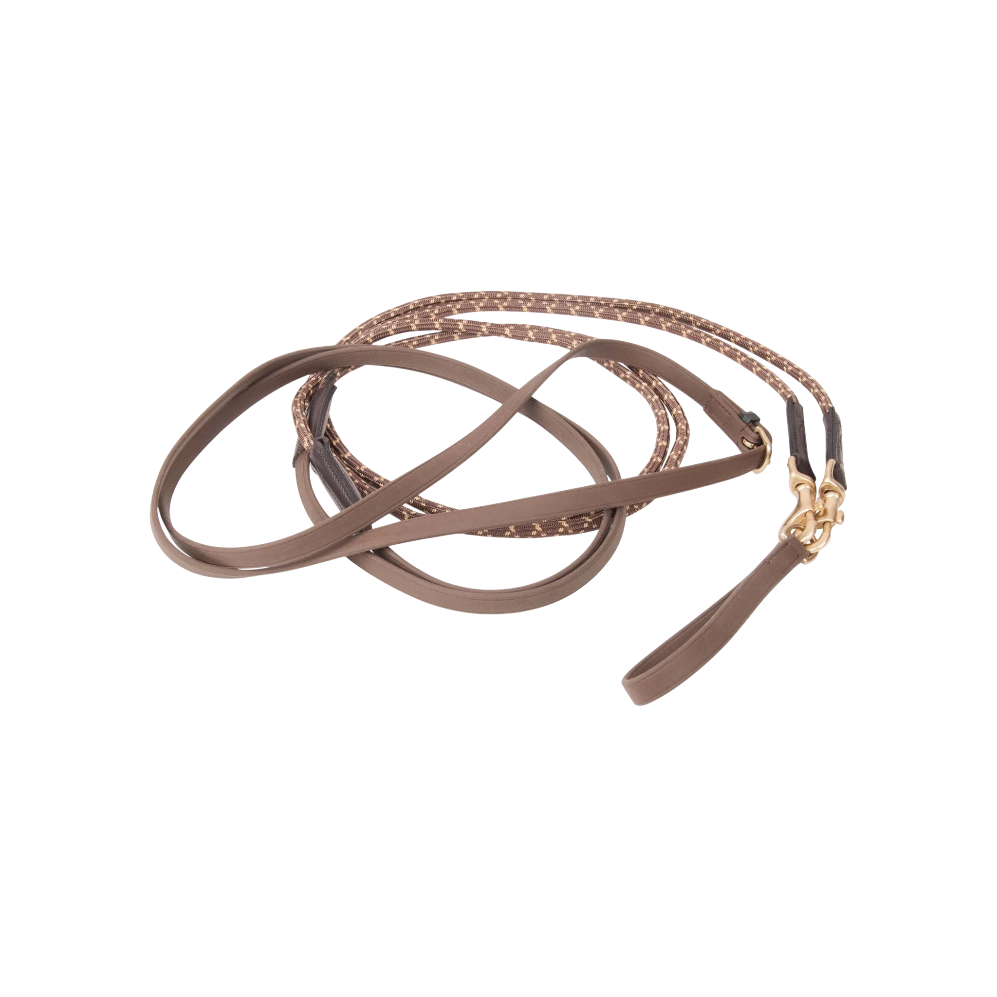 TdeT - Rênes allemandes Biotack® et corde marron