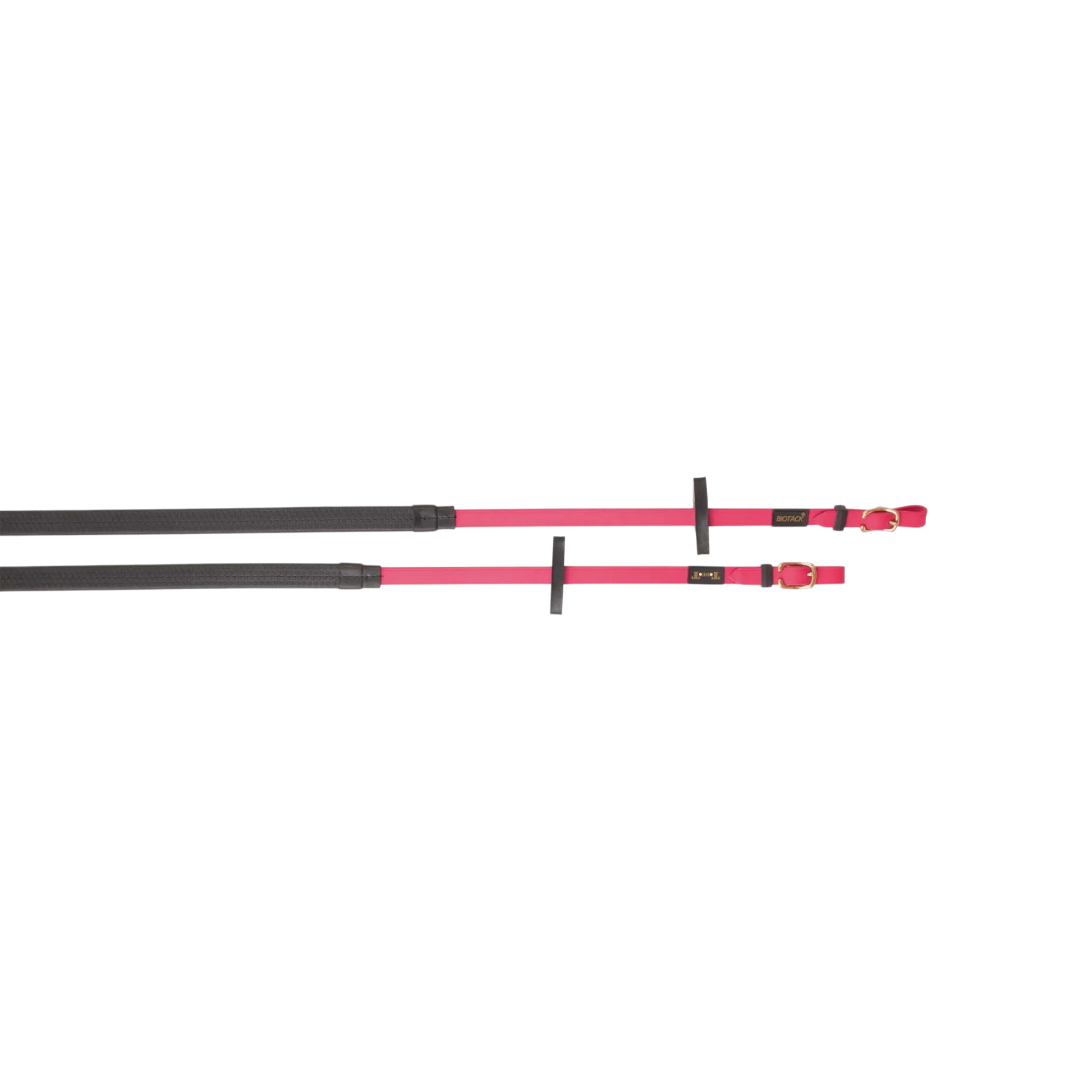 TdeT - Biotack® rubber reins large studs fuchsia