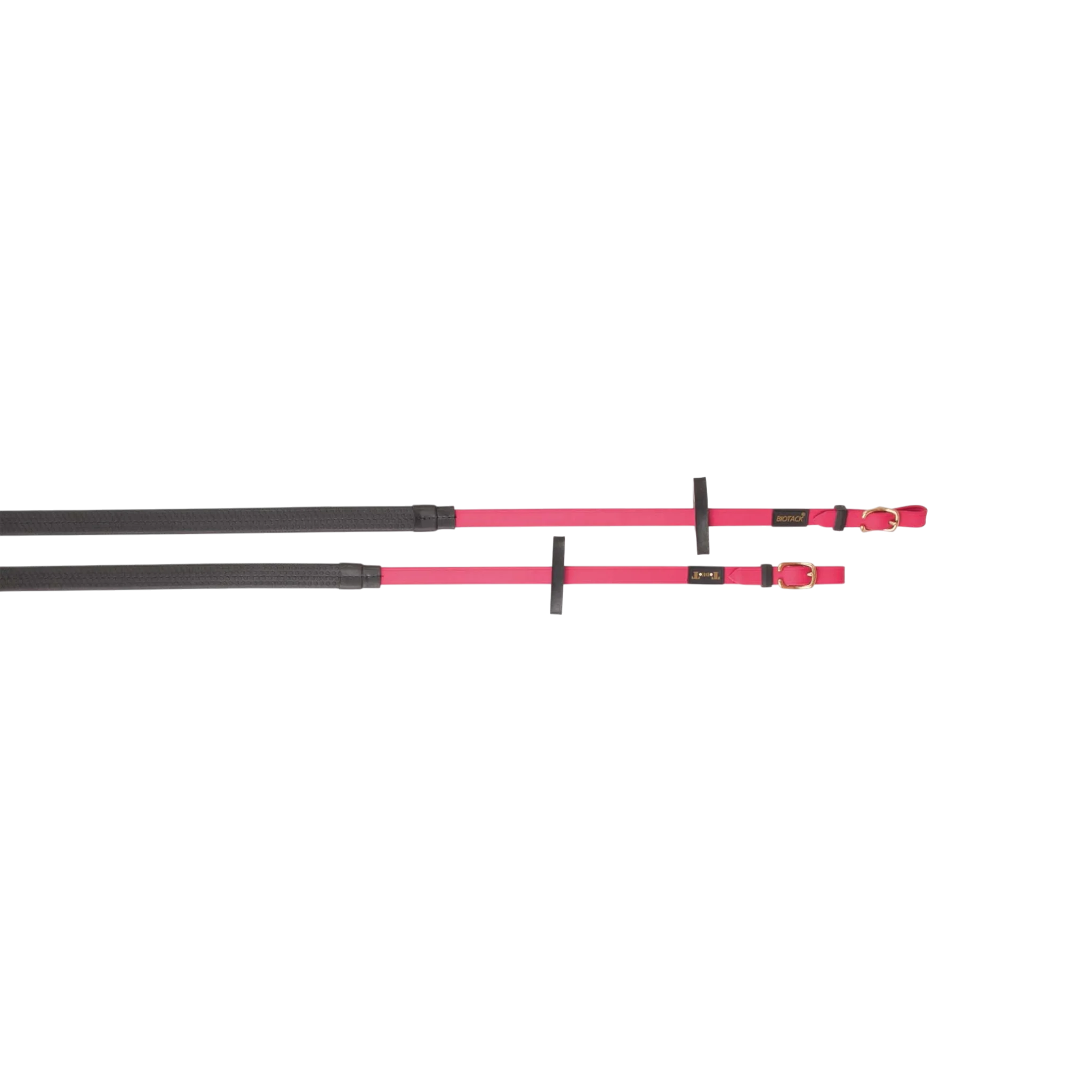 TdeT - Biotack® rubber reins large studs fuchsia