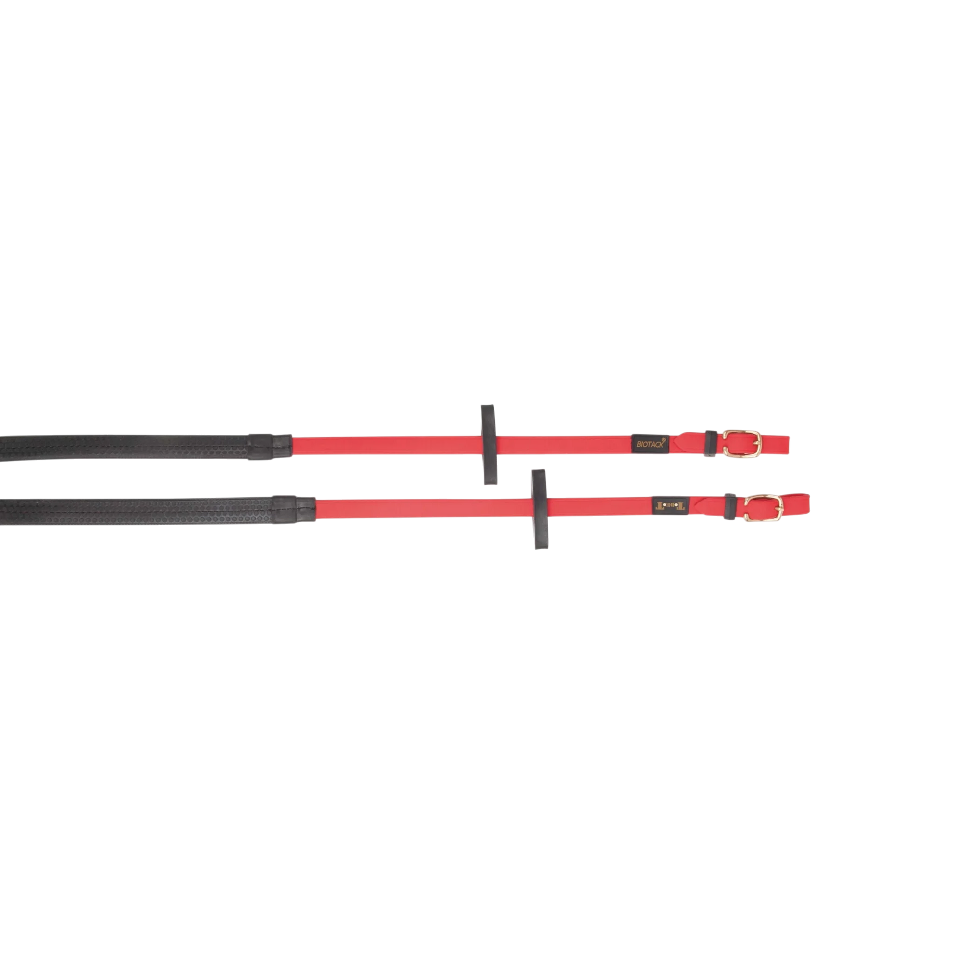 TdeT - Biotack® rubber reins large studs red