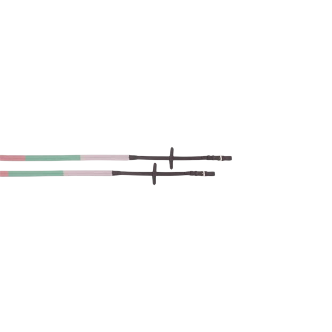 Rubber training reins dark havana pastel
