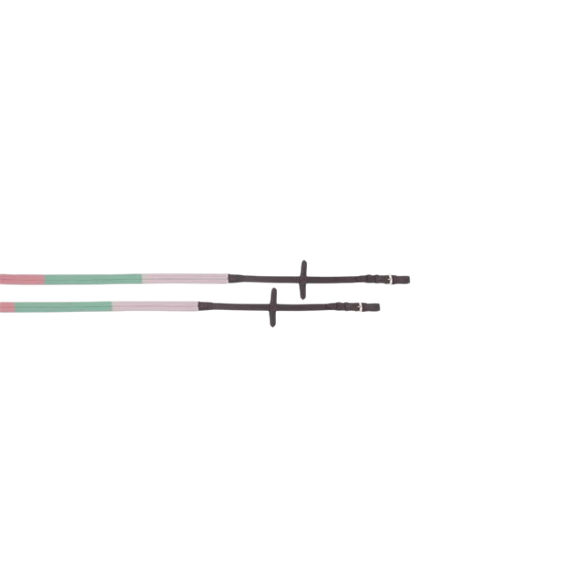 Rubber training reins dark havana pastel