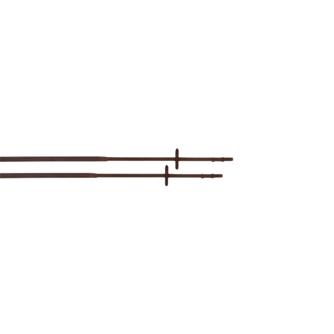 TdeT - Rubber reins large studs dark havana