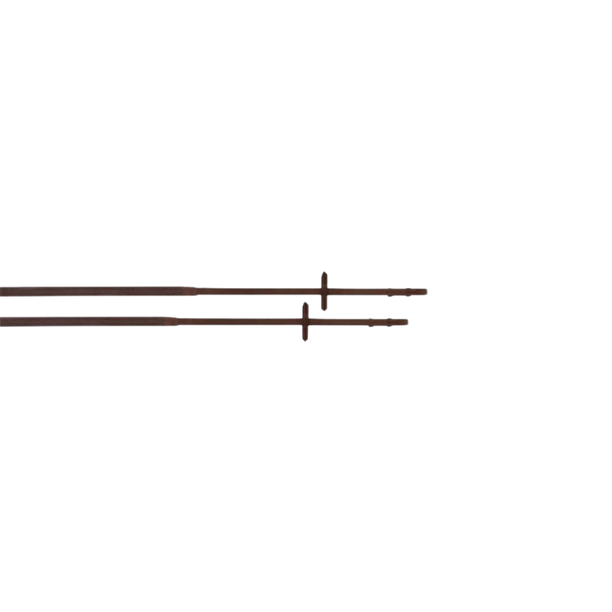 TdeT - Rubber reins large studs dark havana