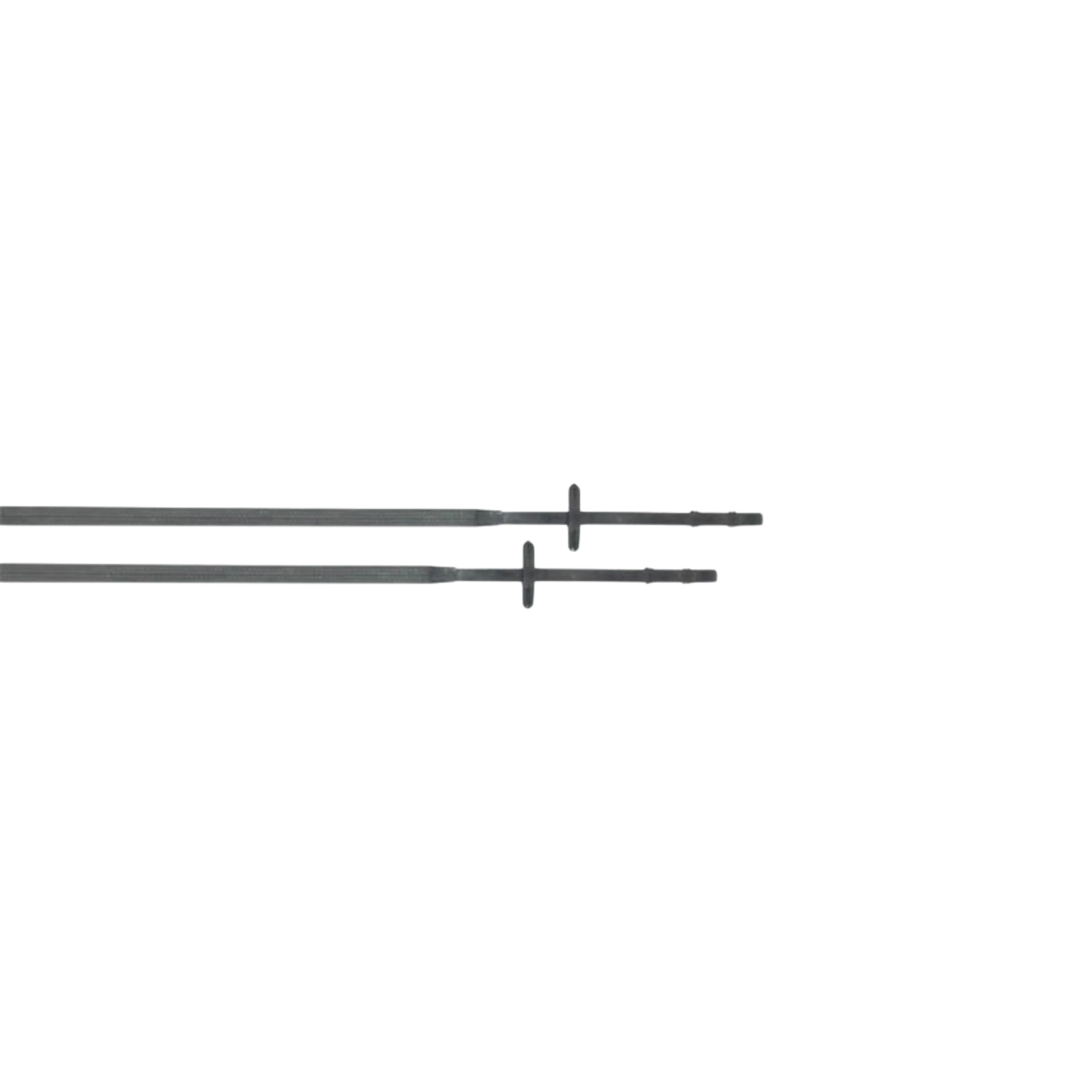 TdeT - Rubber reins large studs black