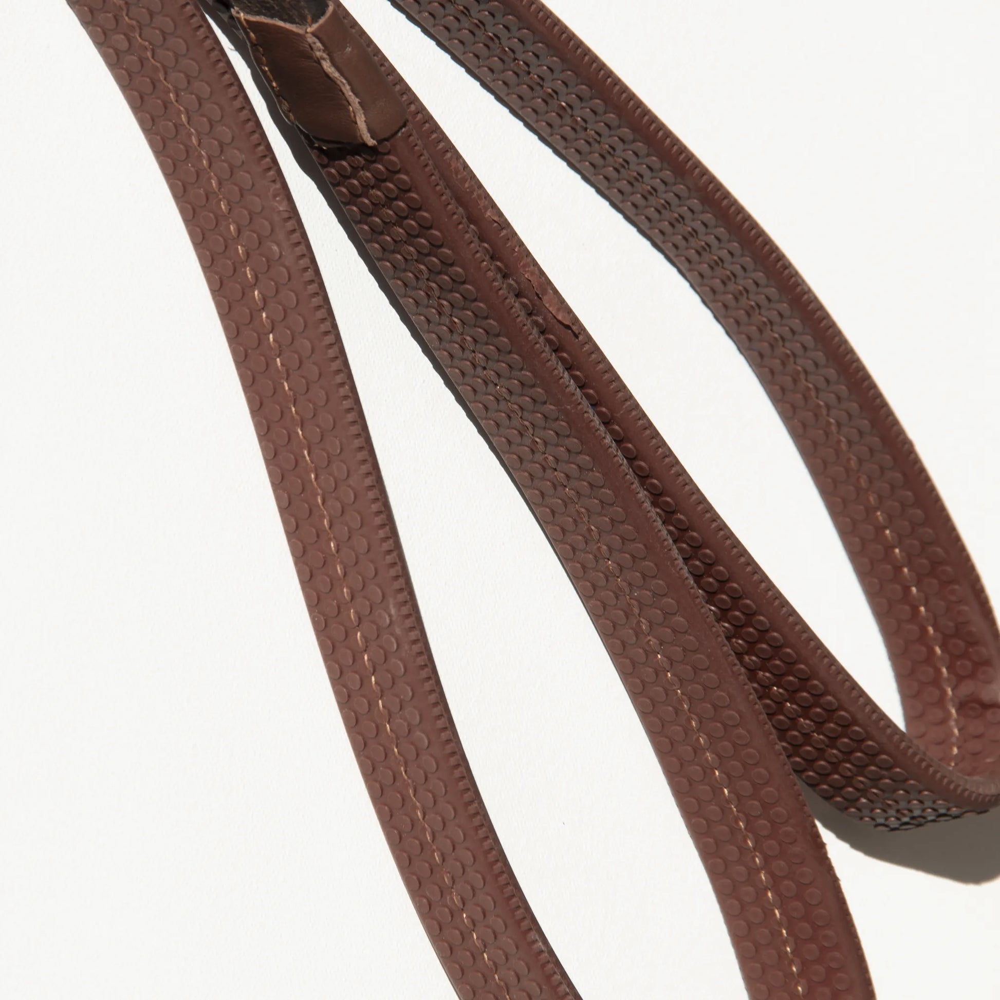 TdeT - Rubber reins large studs hazelnut
