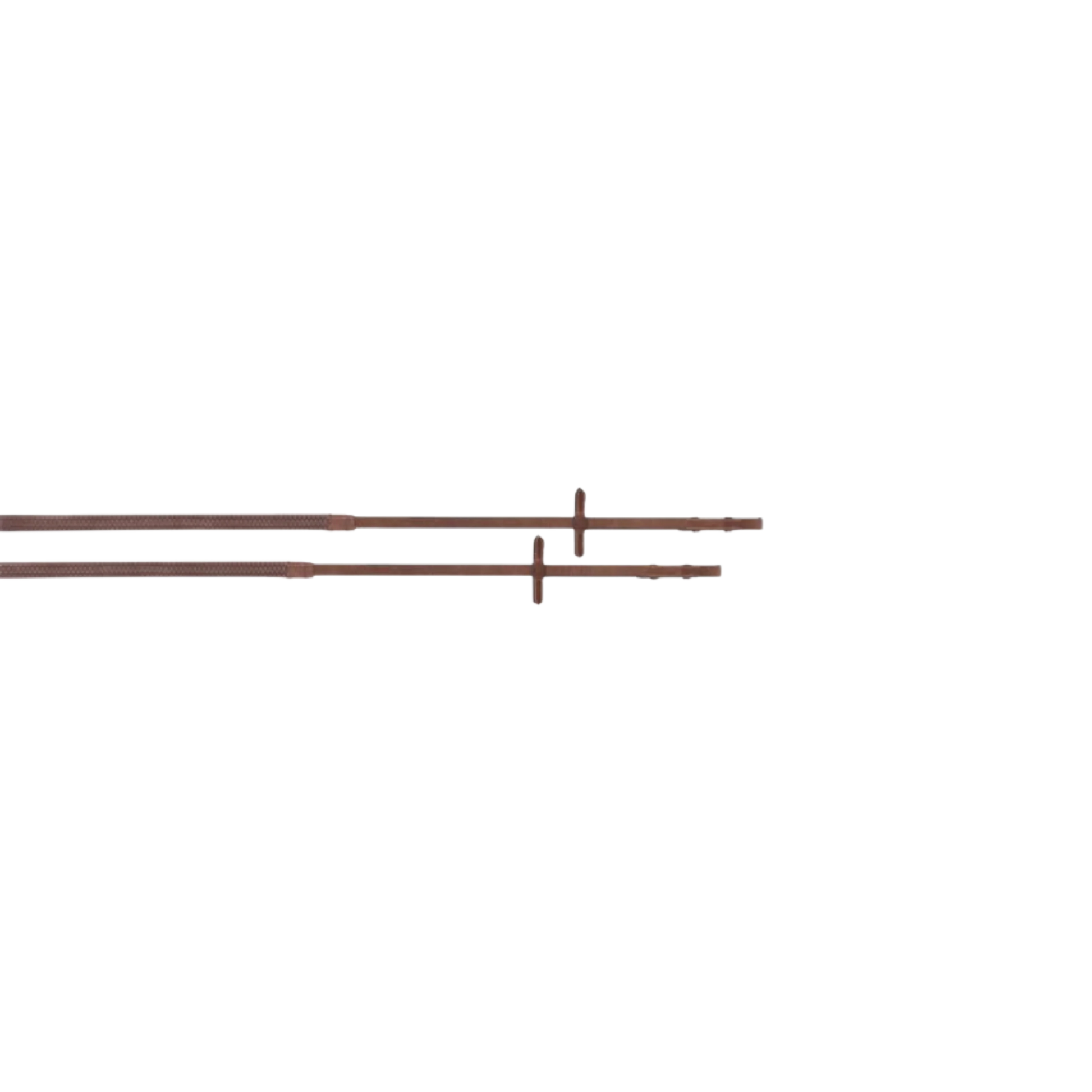 TdeT - Rubber reins large studs tobacco