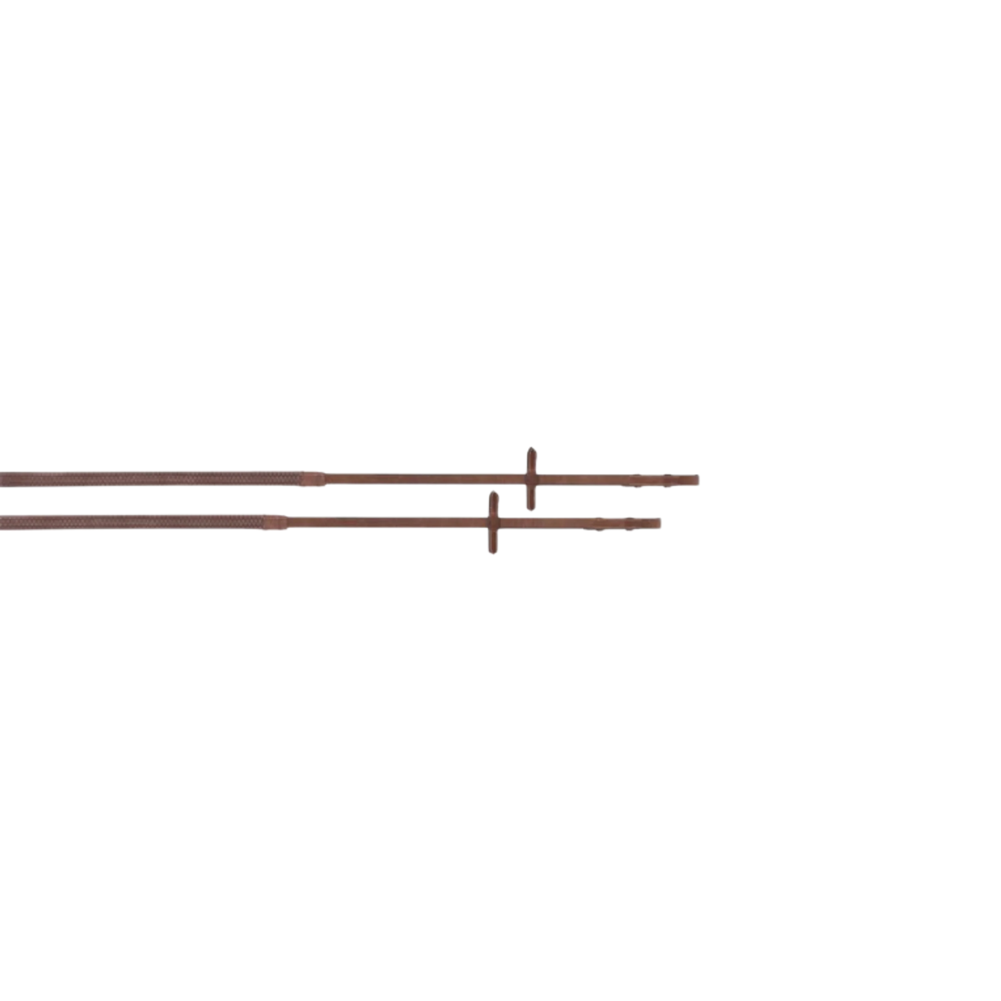 TdeT - Rubber reins large studs tobacco