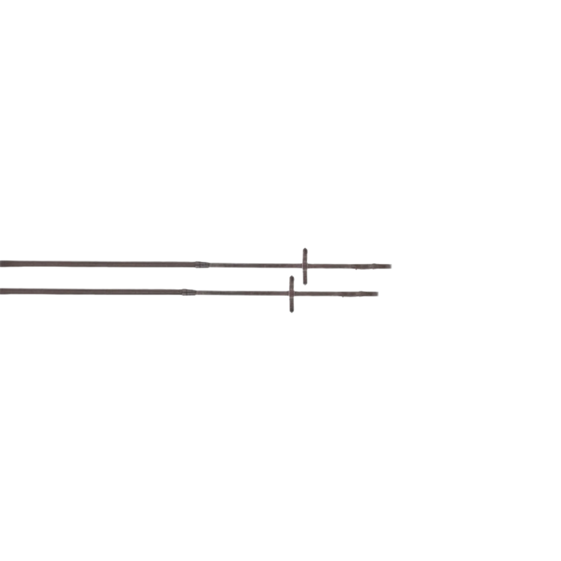 TdeT - Rubber reins small studs dark havana